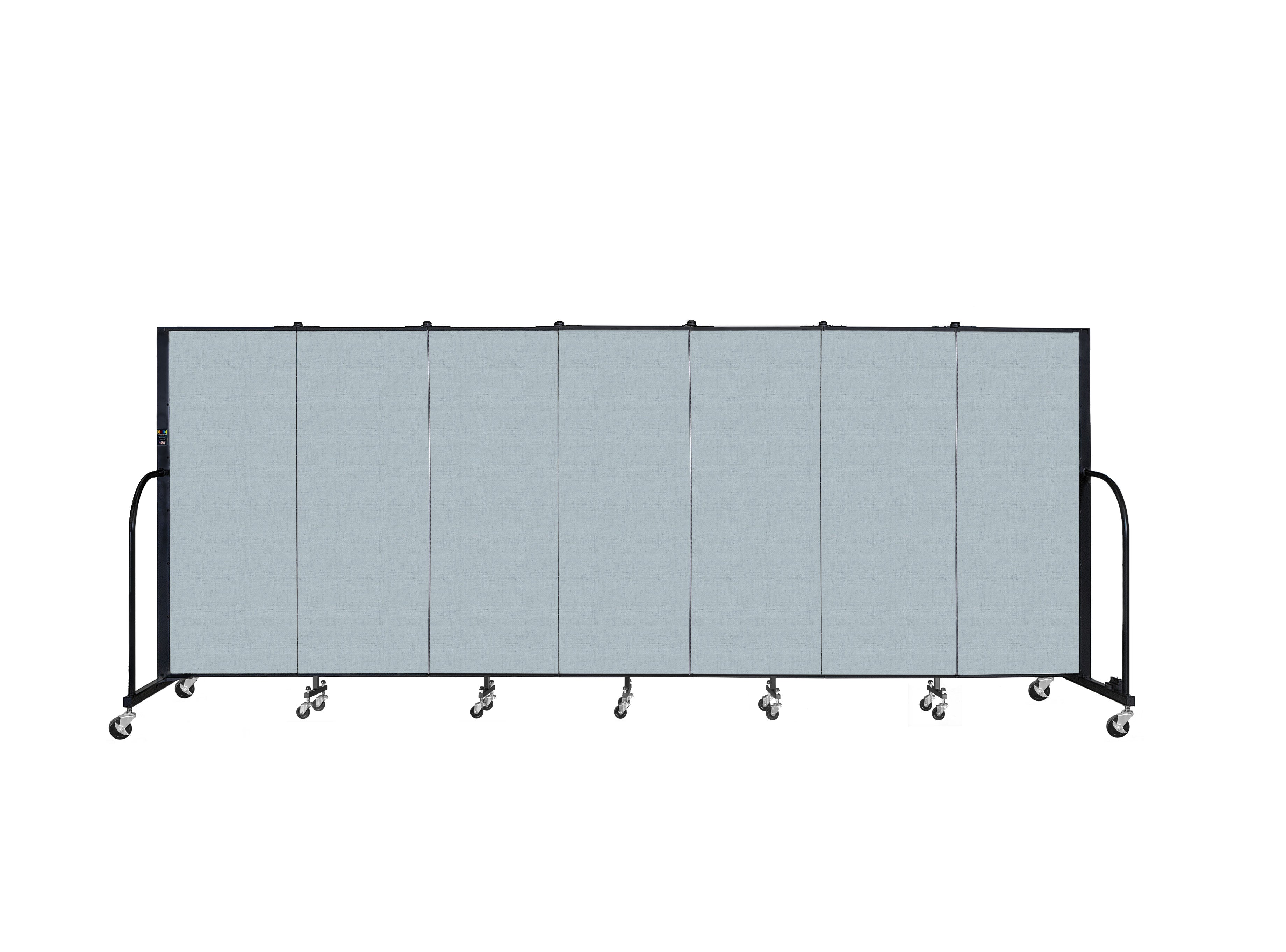 Signature Room Divider - 5'H x 13' 1"L - 7 Panel, Blue Tide, Vinyl