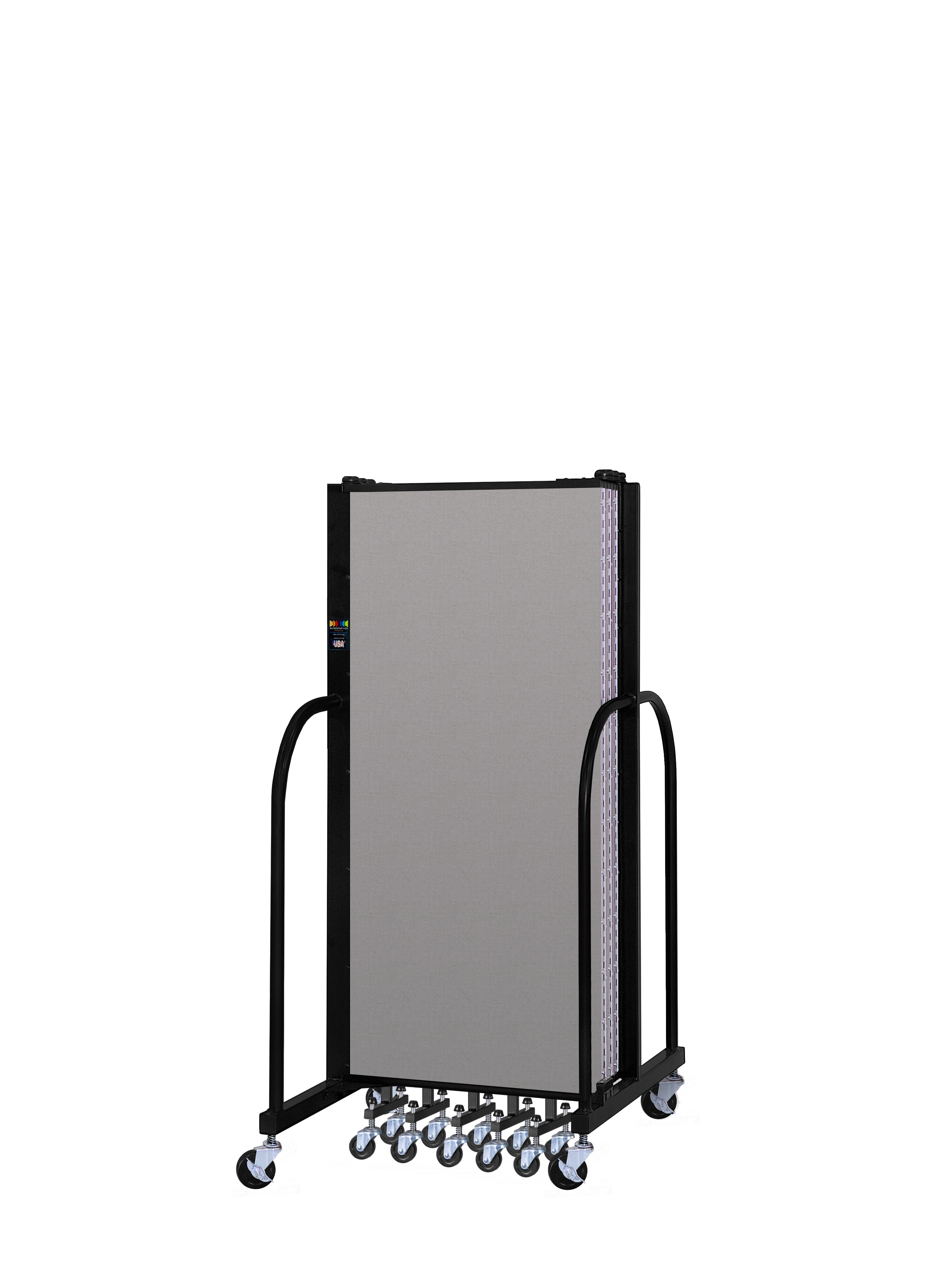 Signature Room Divider - 5'H x 13' 1"L - 7 Panel, Granite, Vinyl
