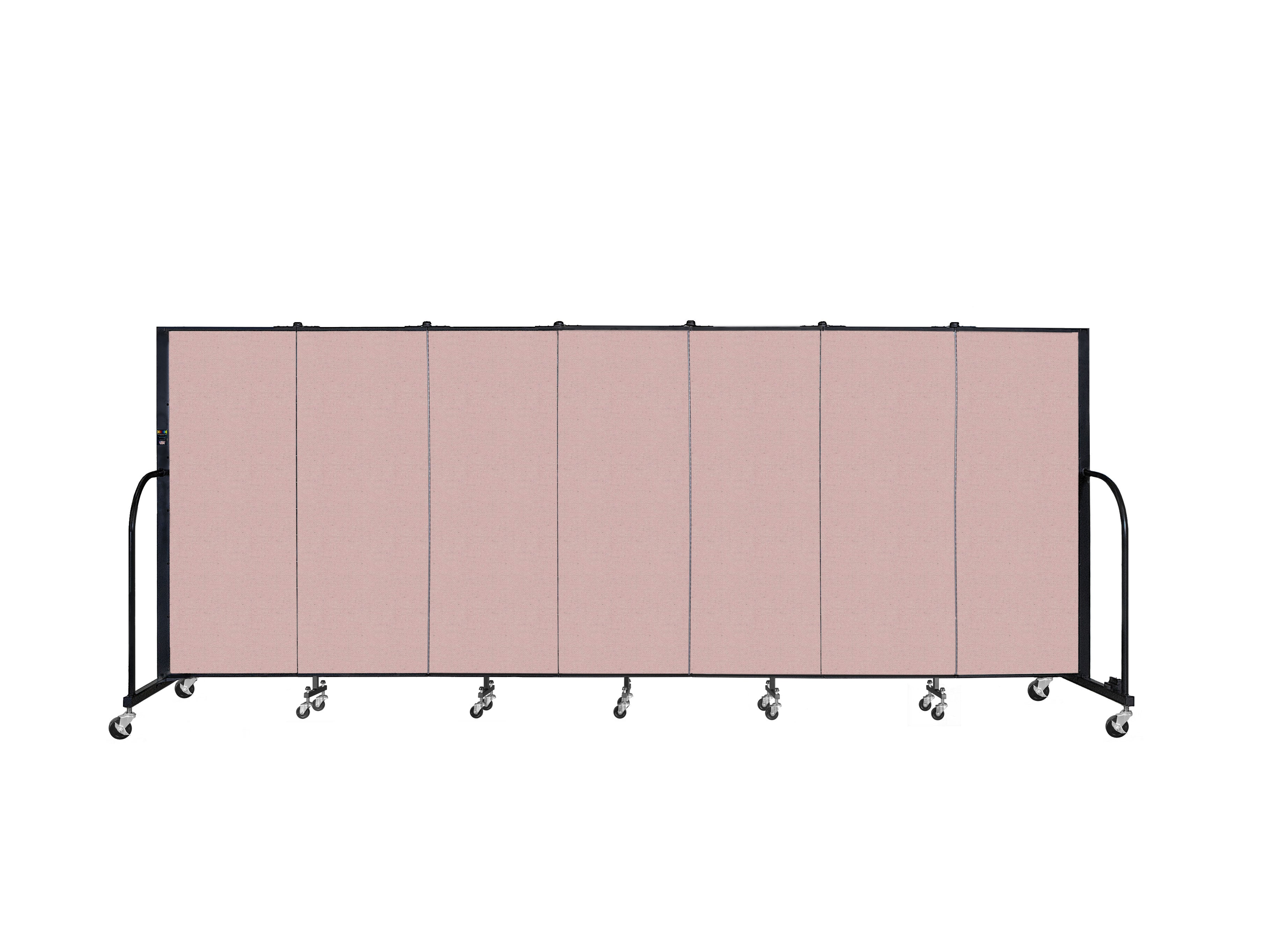 Signature Room Divider - 5'H x 13' 1"L - 7 Panel, Rasberry, Vinyl
