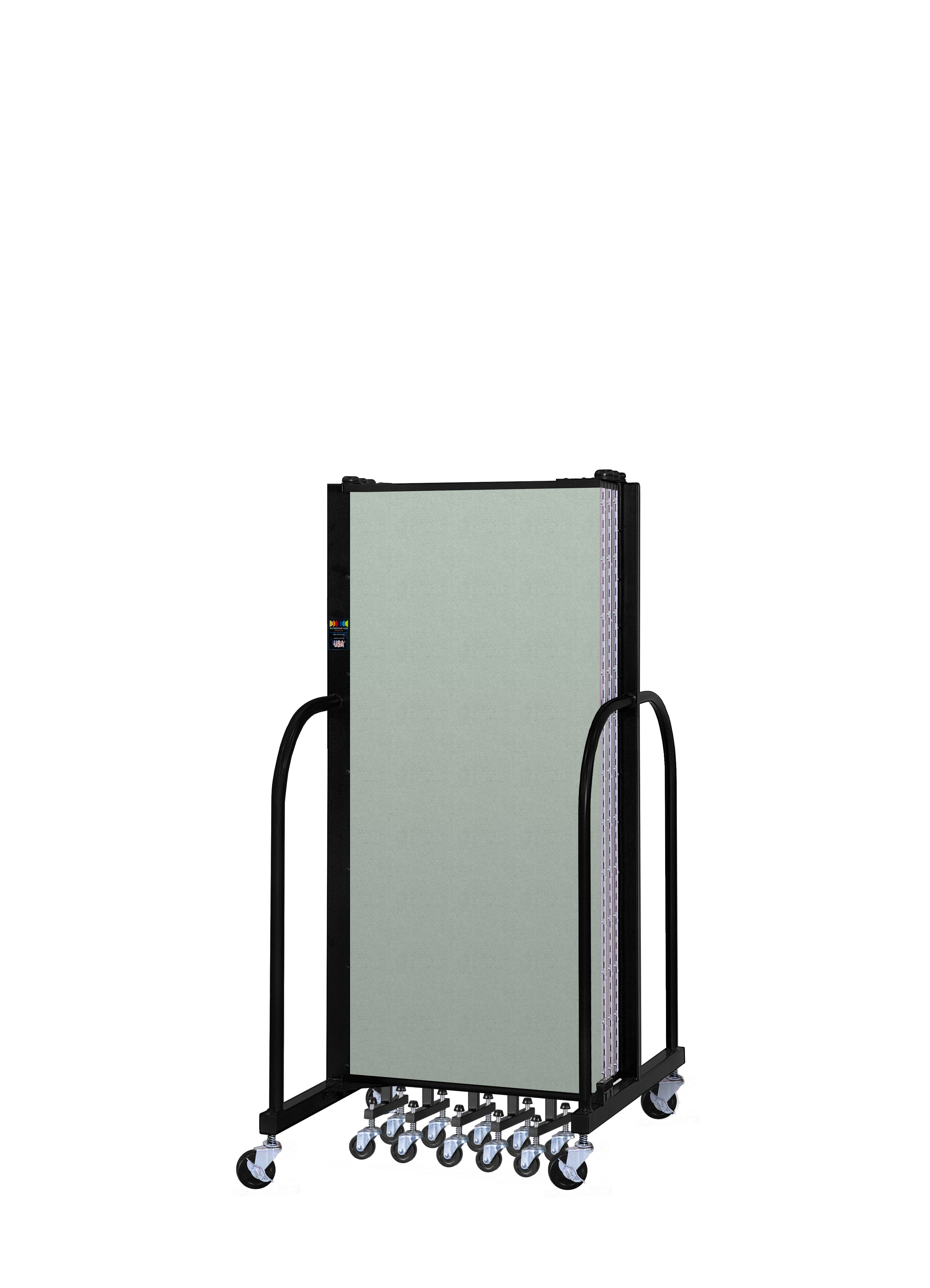 Signature Room Divider - 5'H x 13' 1"L - 7 Panel, Mint, Vinyl