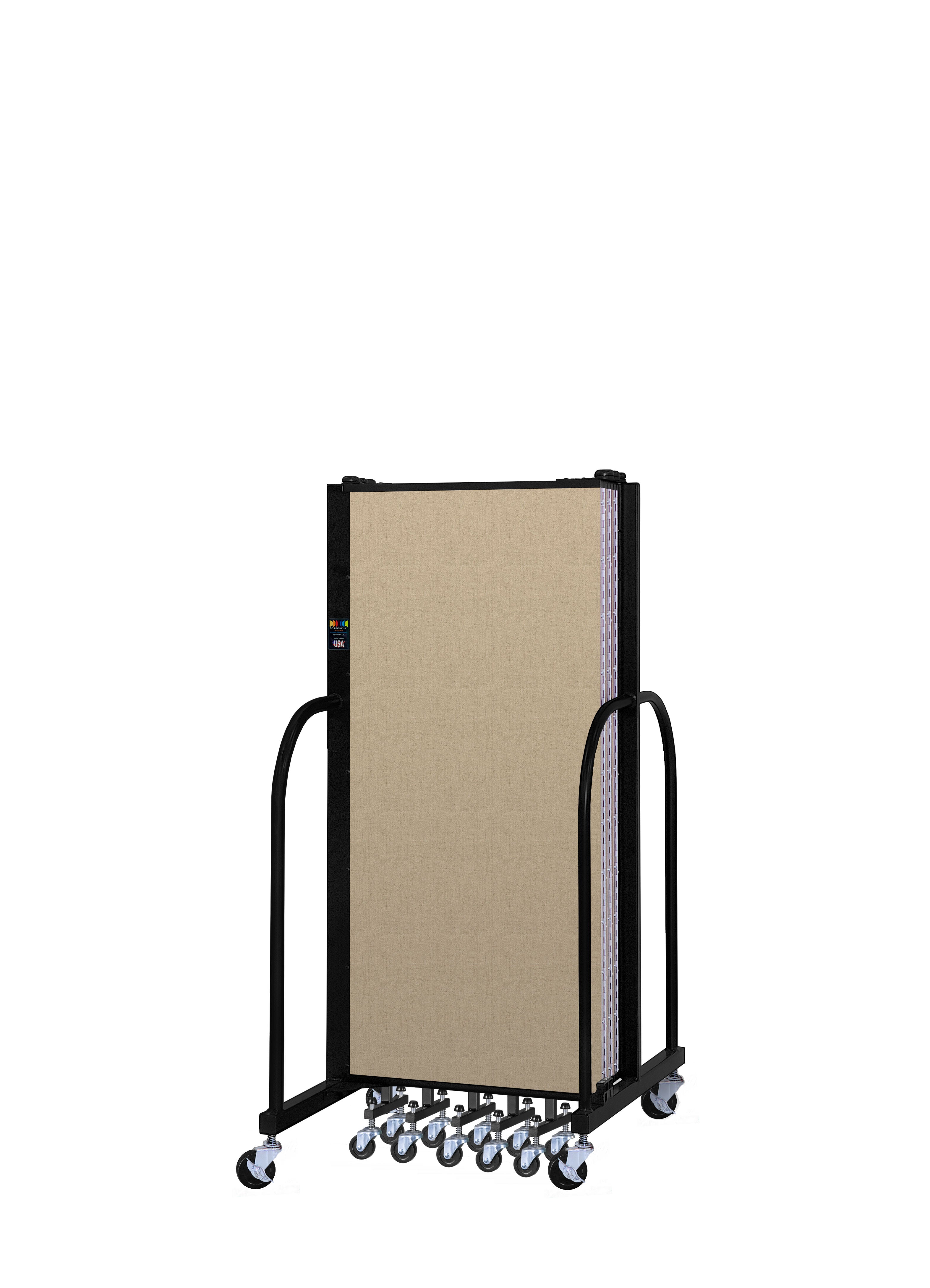 Signature Room Divider - 5'H x 13' 1"L - 7 Panel, Sandalwood, Vinyl