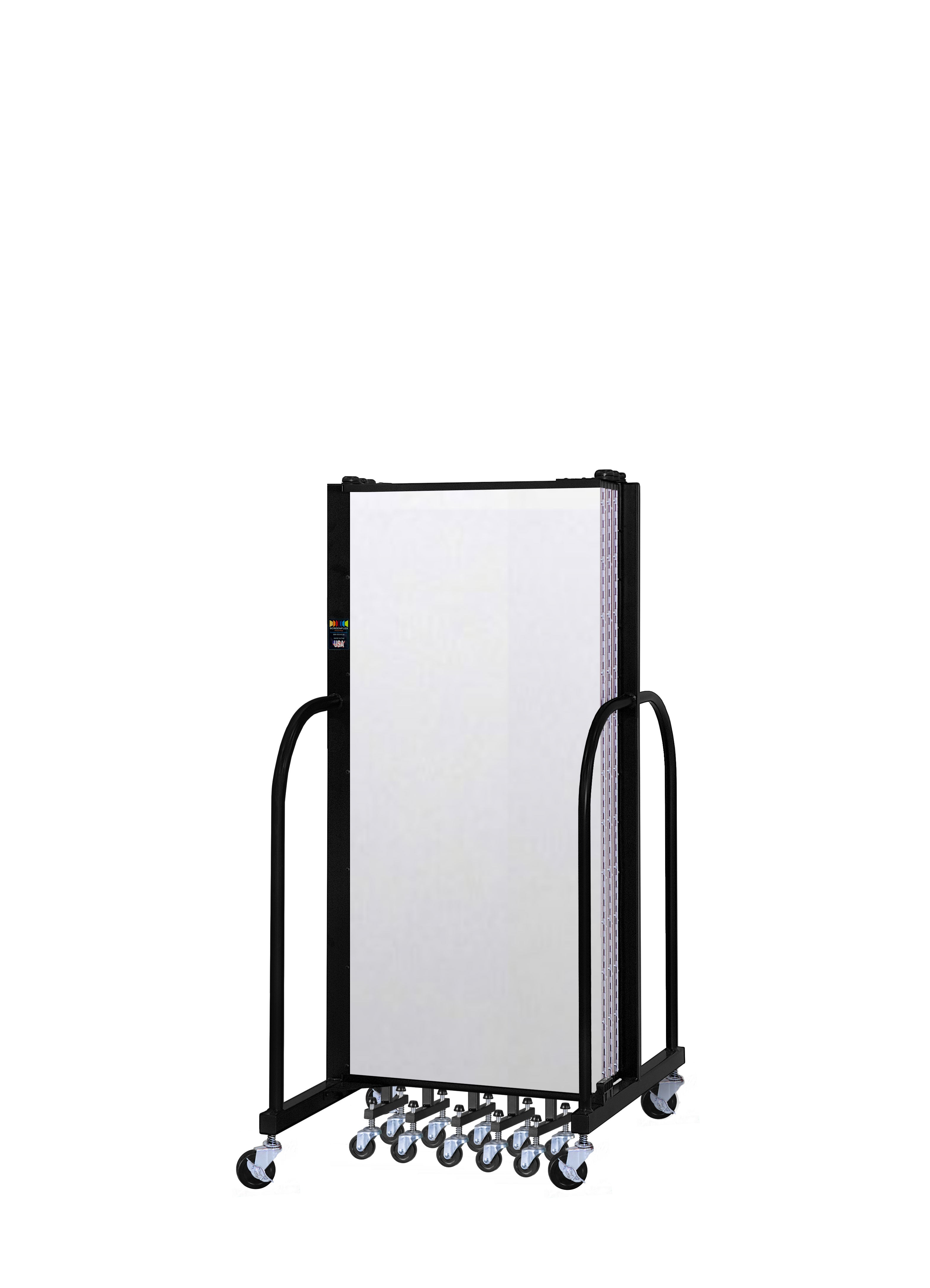 Signature Room Divider - 5'H x 13' 1"L - 7 Panel, Ice, Vinyl