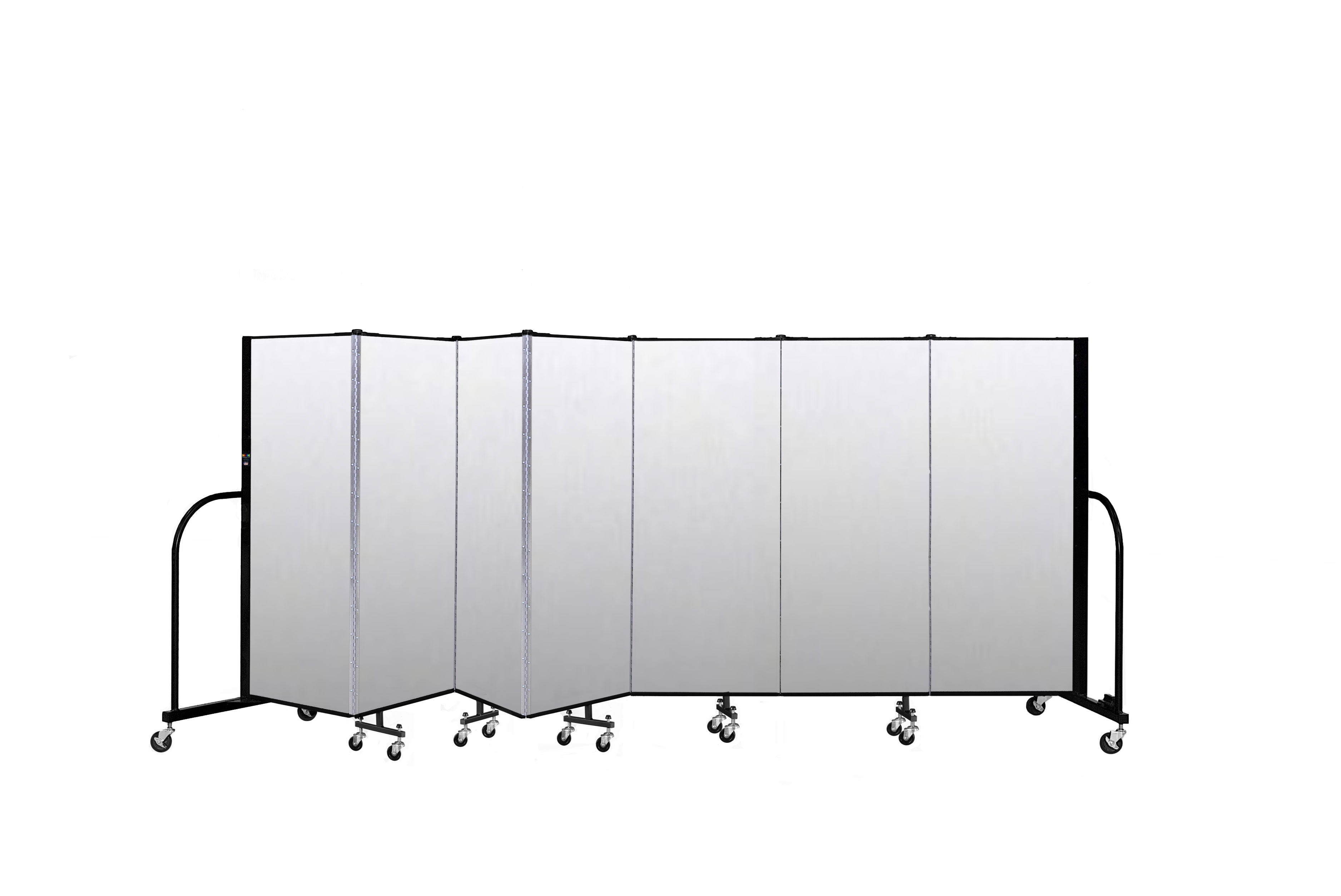 Signature Room Divider - 5'H x 13' 1"L - 7 Panel, Ice, Vinyl