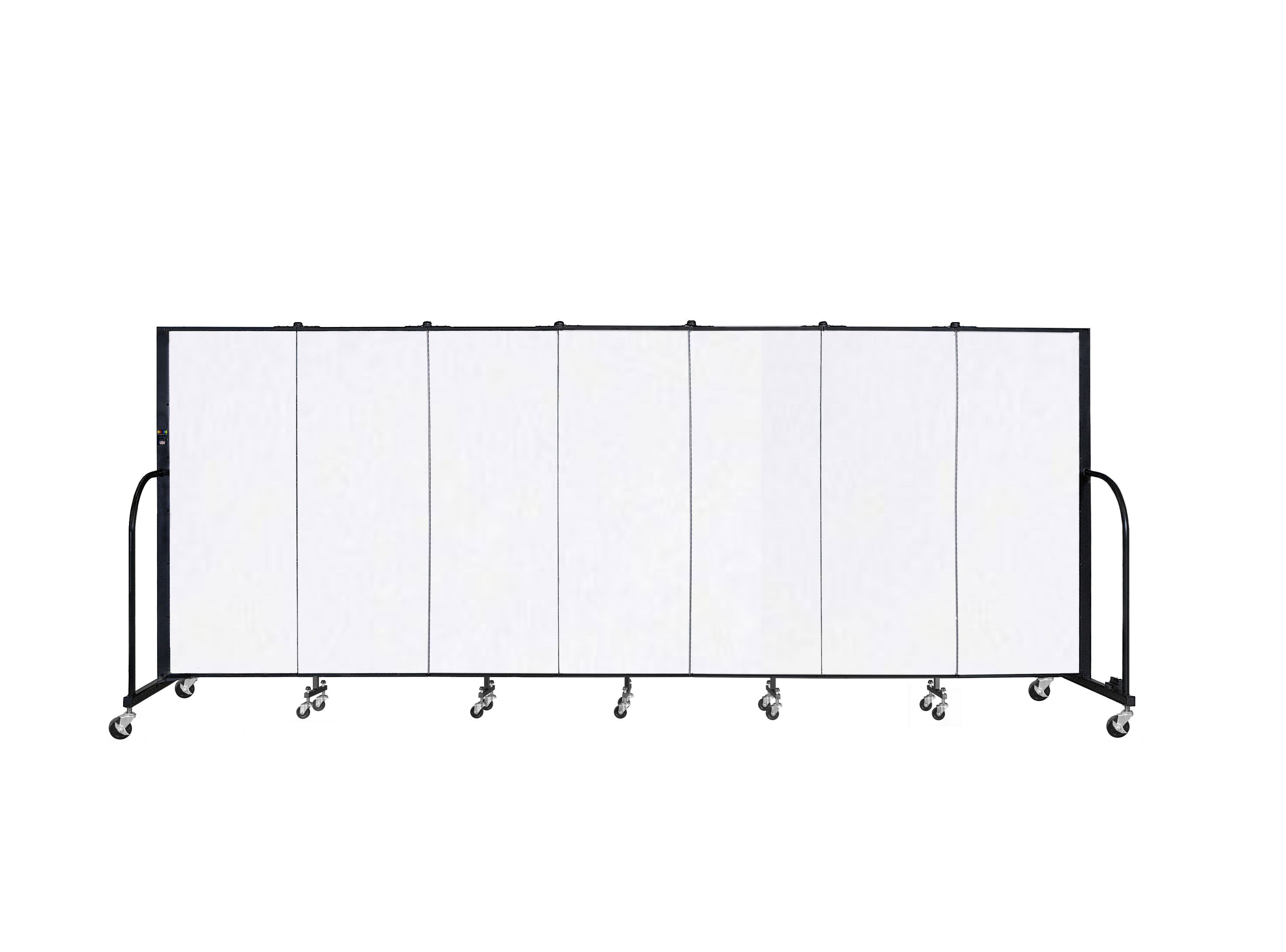 Signature Room Divider - 5'H x 13' 1"L - 7 Panel, Ice, Vinyl