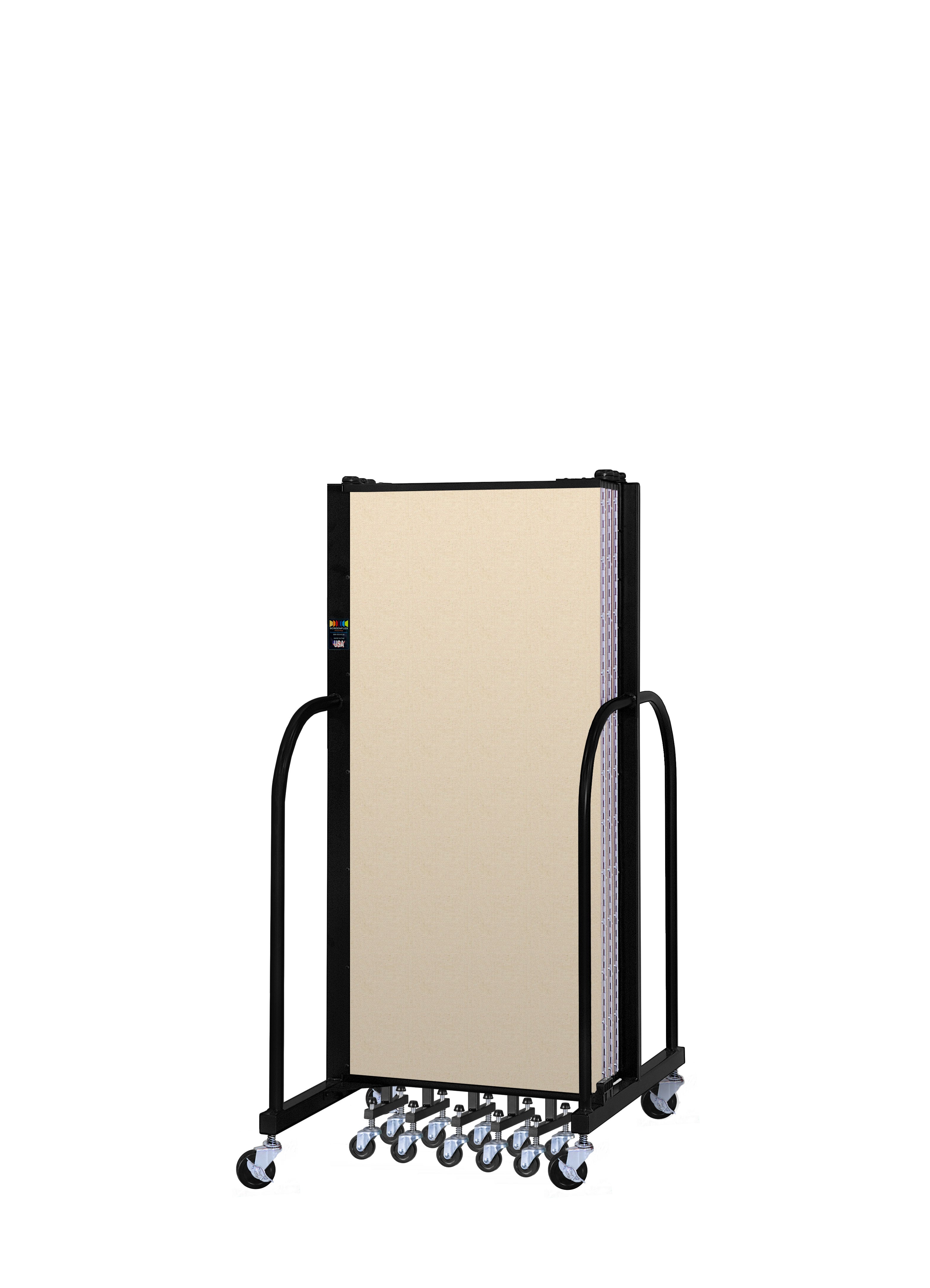 Signature Room Divider - 5'H x 13' 1"L - 7 Panel, Hazelnut, Vinyl