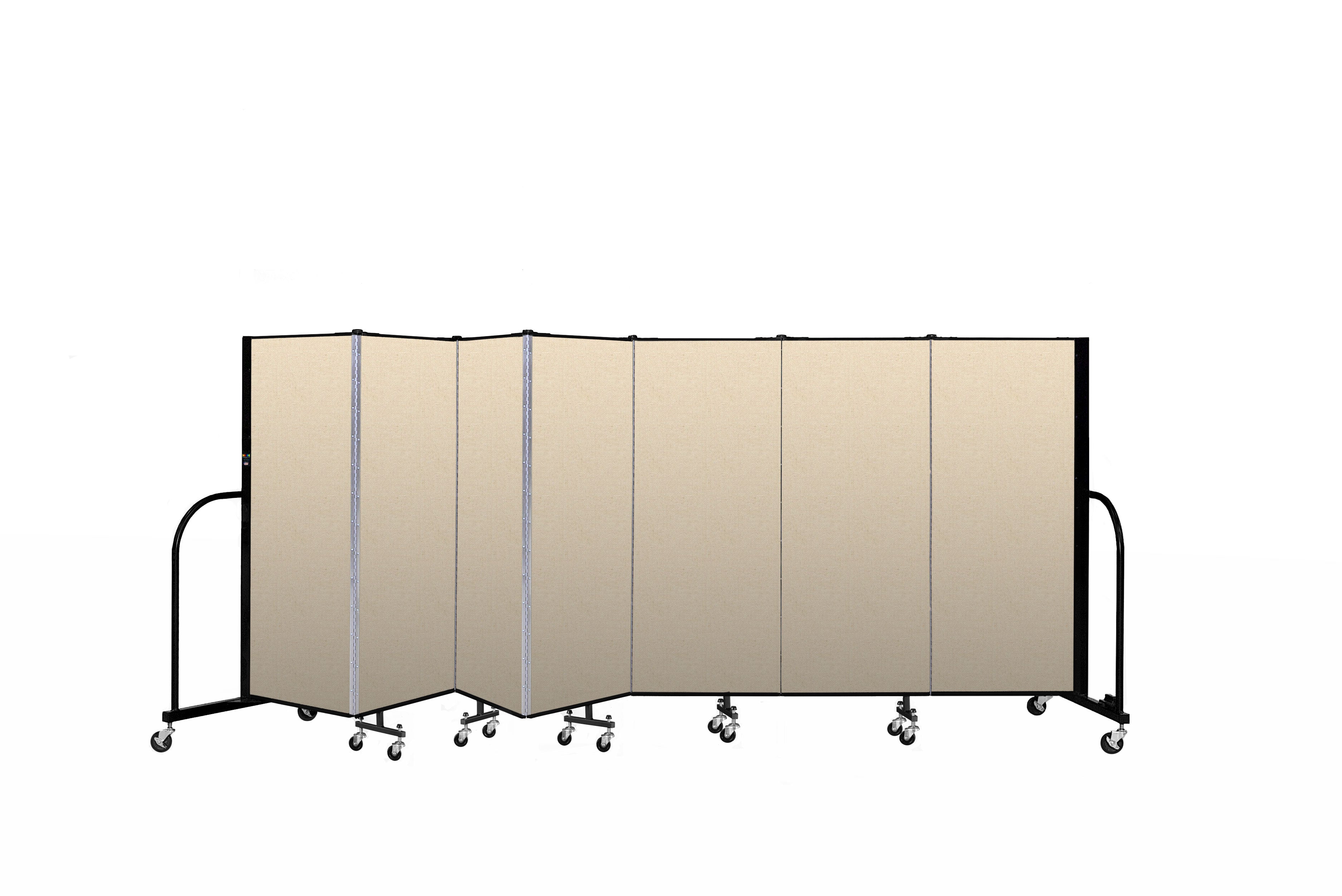 Signature Room Divider - 5'H x 13' 1"L - 7 Panel, Hazelnut, Vinyl