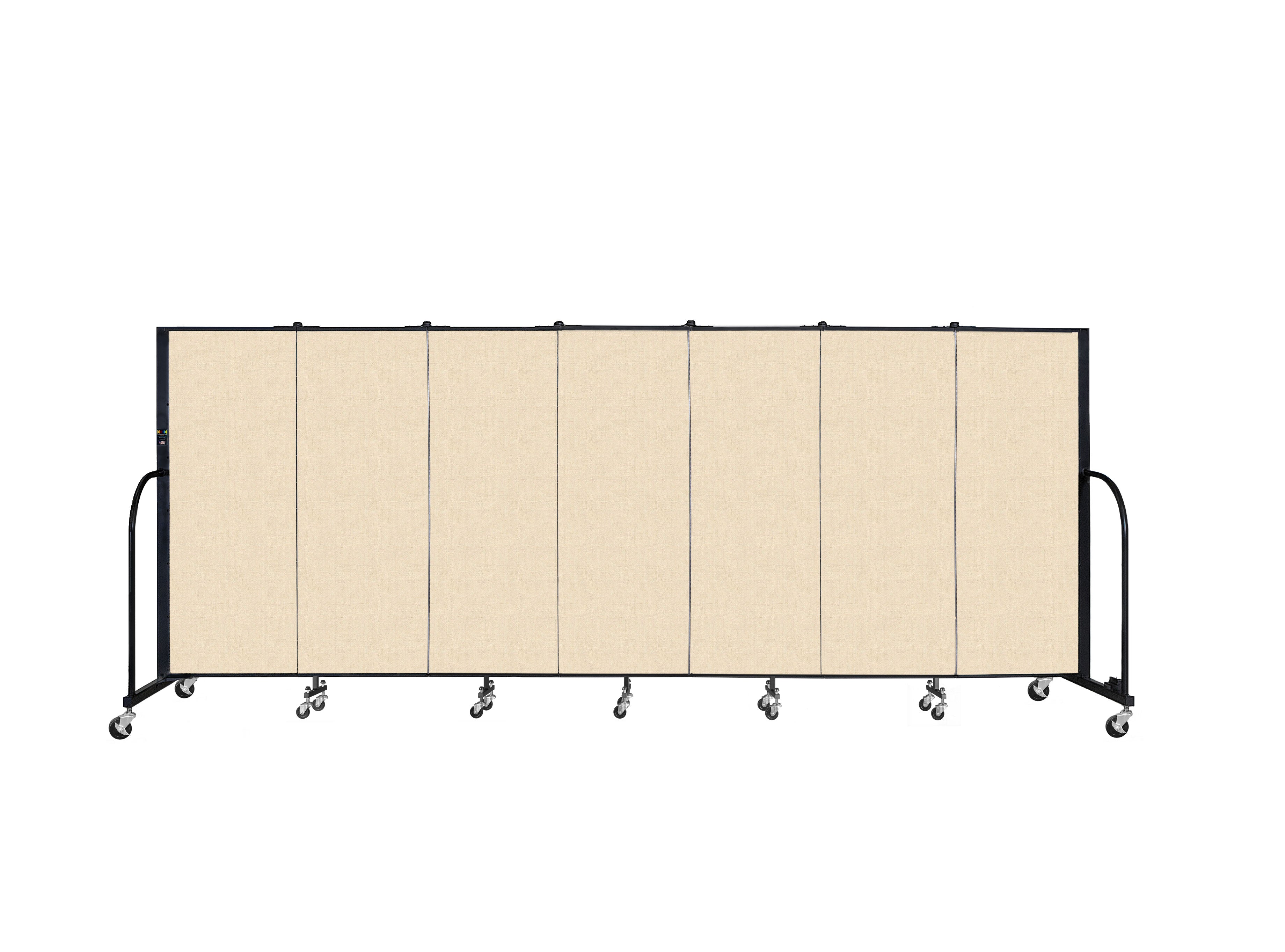 Signature Room Divider - 5'H x 13' 1"L - 7 Panel, Hazelnut, Vinyl