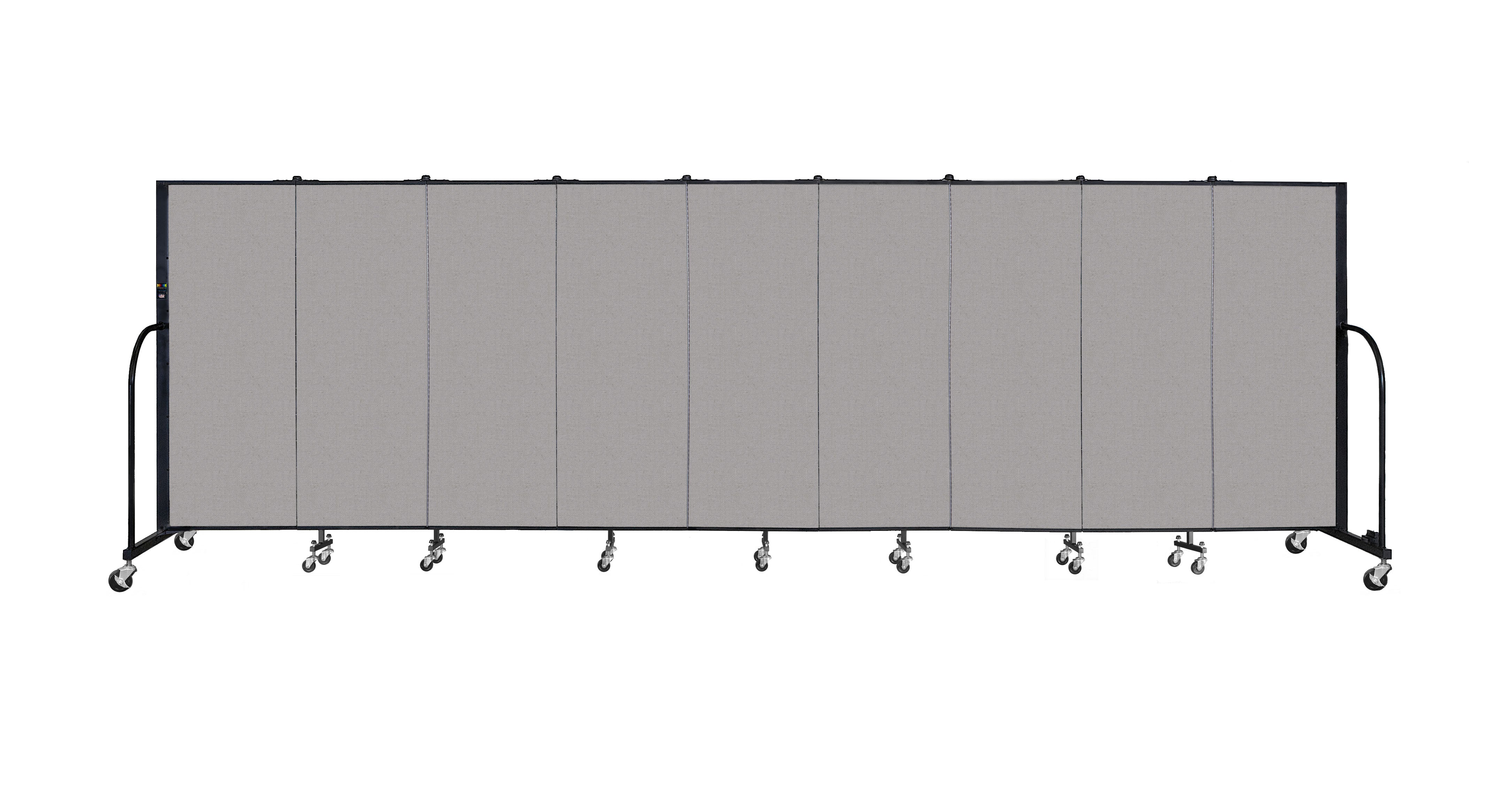 Signature Room Divider - 5'H x 16' 9"L - 9 Panel, Granite, Vinyl