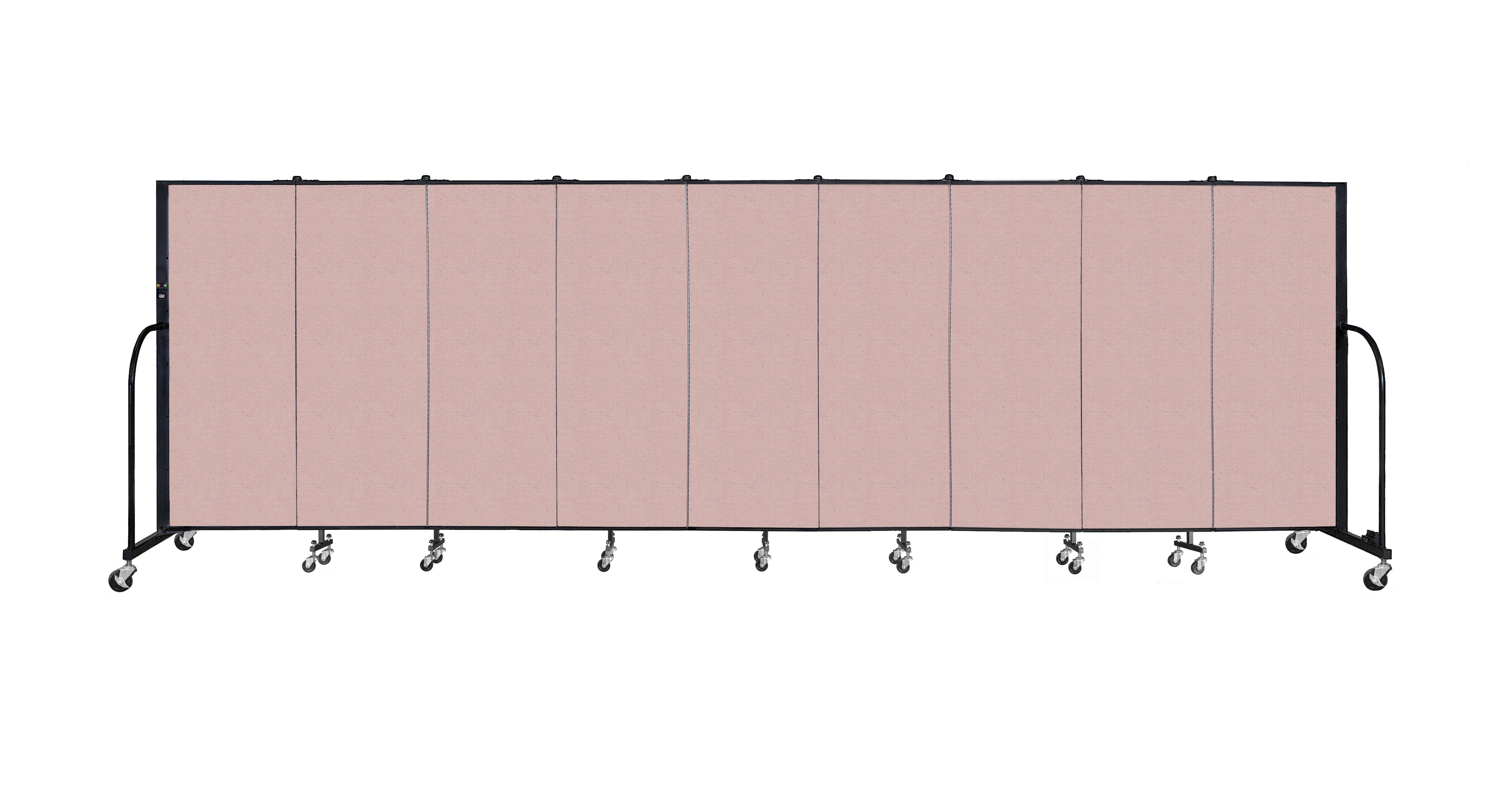 Signature Room Divider - 5'H x 16' 9"L - 9 Panel, Rasberry, Vinyl