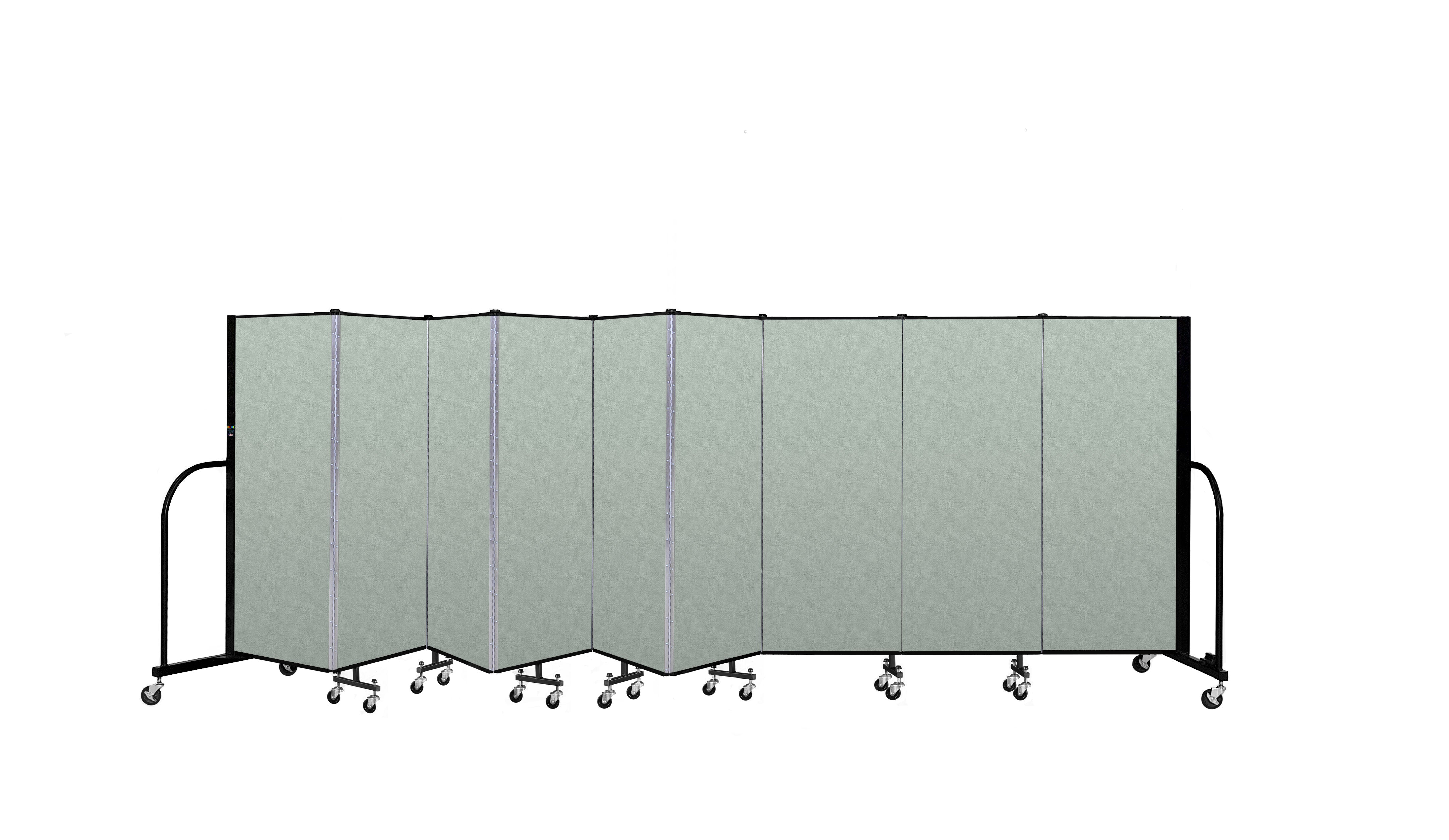 Signature Room Divider - 5'H x 16' 9"L - 9 Panel, Mint, Vinyl