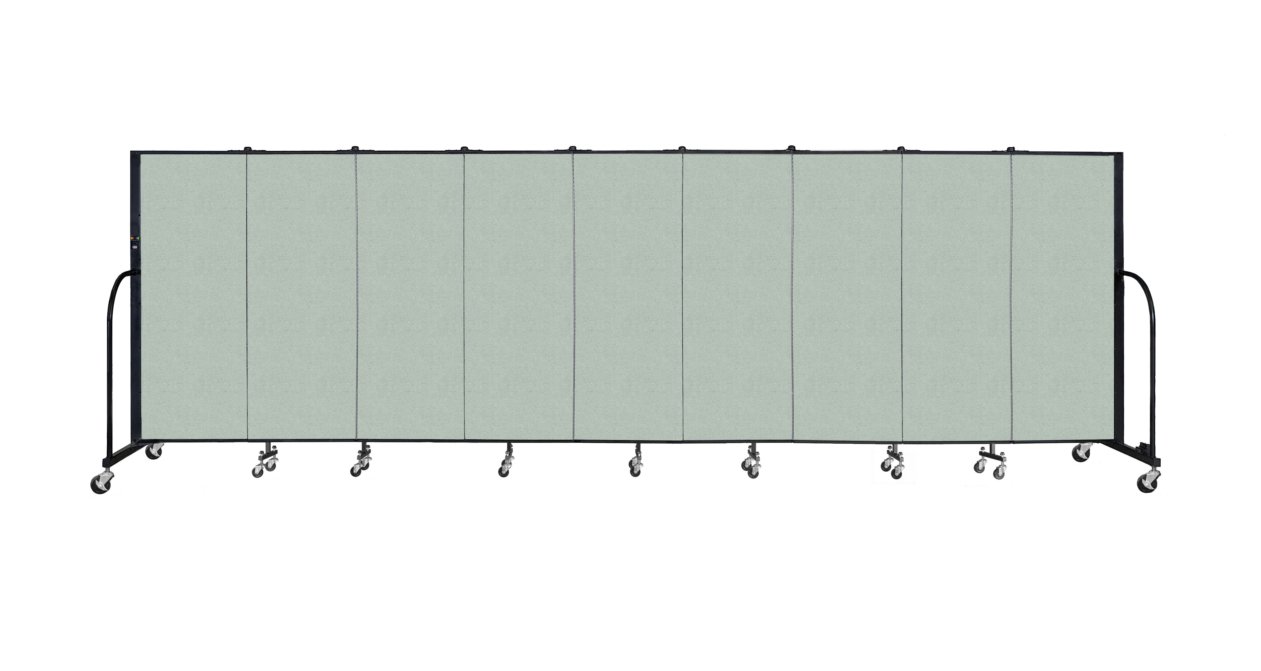 Signature Room Divider - 5'H x 16' 9"L - 9 Panel, Mint, Vinyl