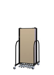 Signature Room Divider - 5'H x 16' 9"L - 9 Panel, Sandalwood, Vinyl