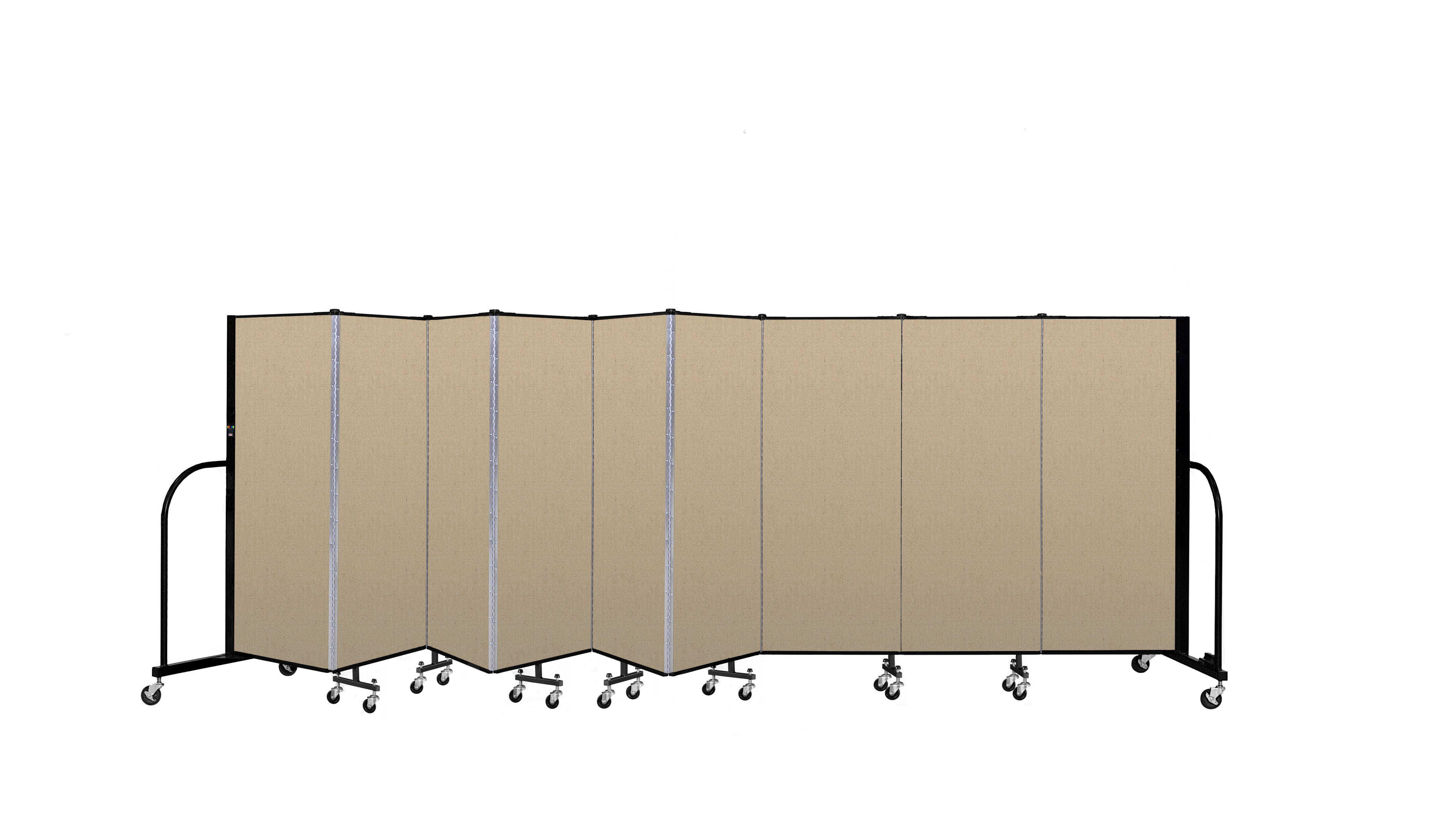 Signature Room Divider - 5'H x 16' 9"L - 9 Panel, Sandalwood, Vinyl