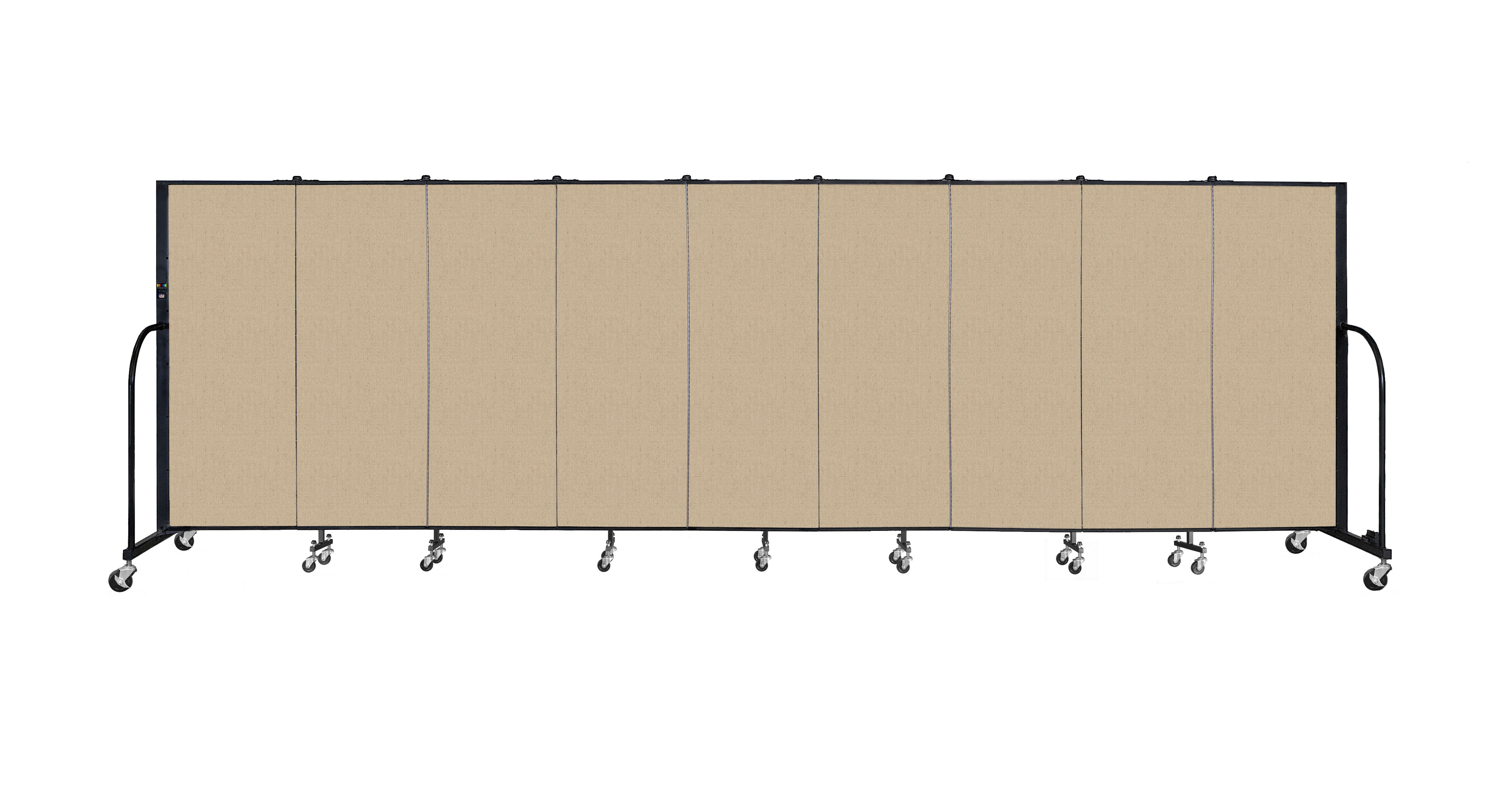 Signature Room Divider - 5'H x 16' 9"L - 9 Panel, Sandalwood, Vinyl
