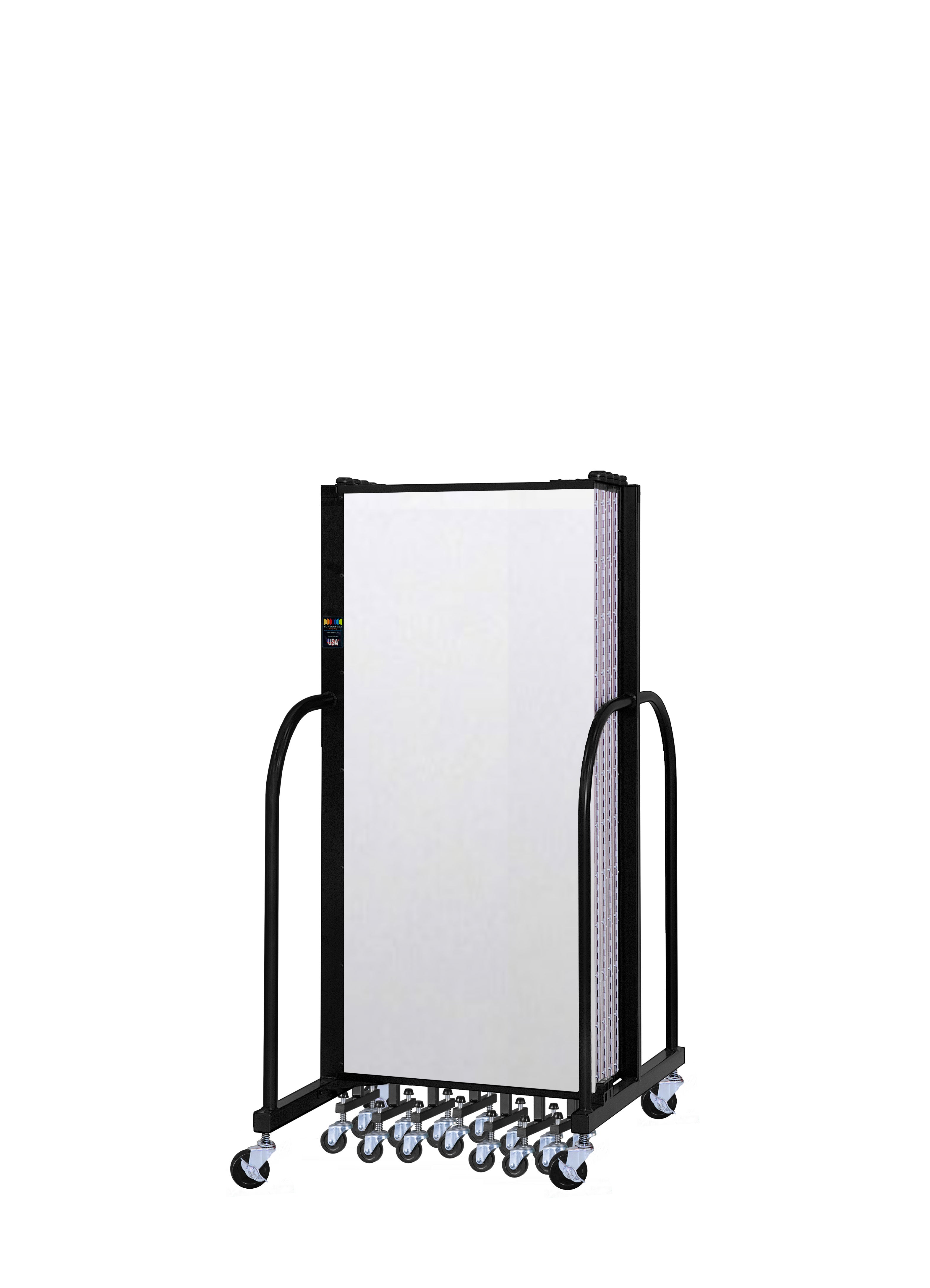Signature Room Divider - 5'H x 16' 9"L - 9 Panel, Ice, Vinyl