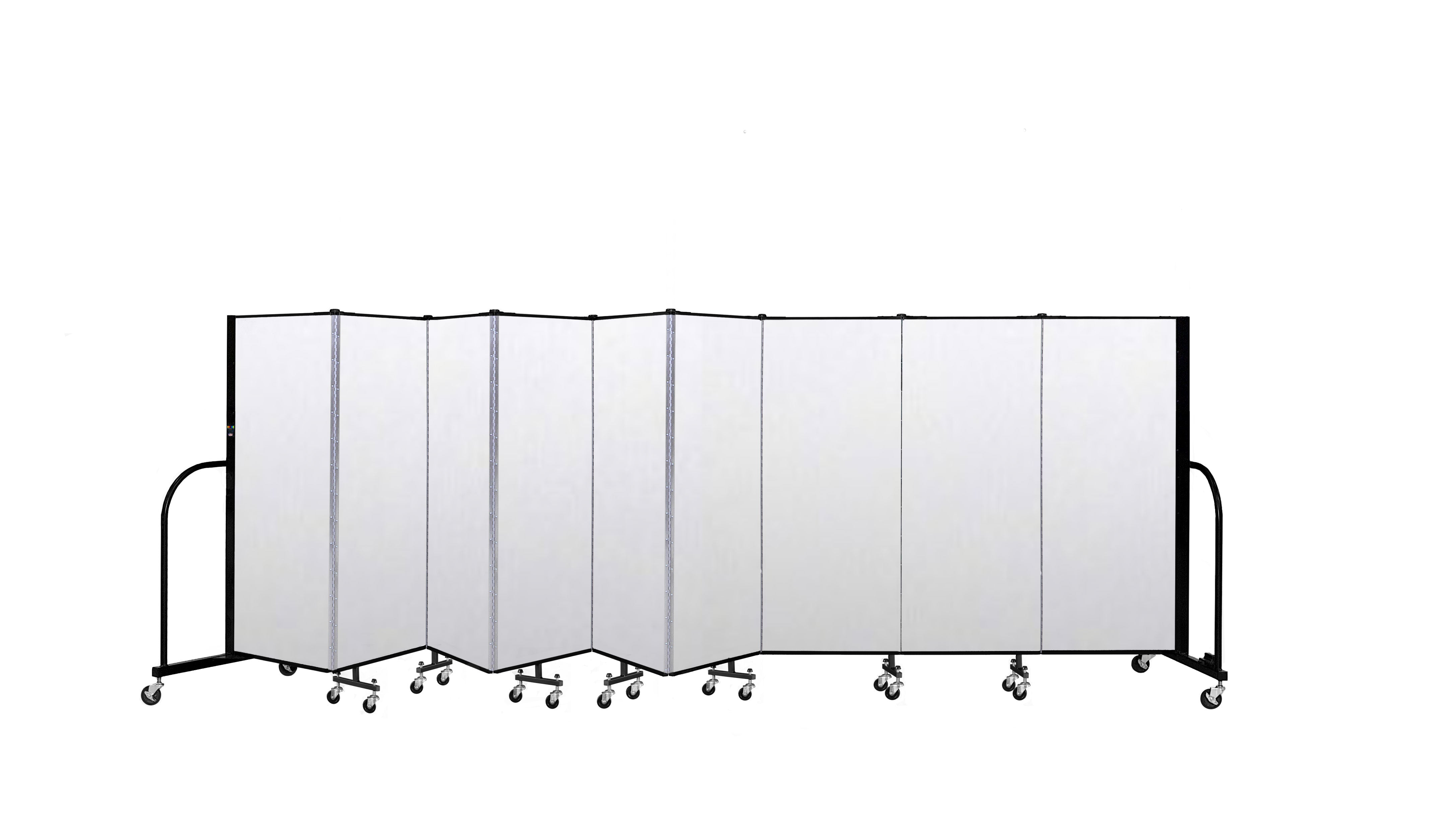 Signature Room Divider - 5'H x 16' 9"L - 9 Panel, Ice, Vinyl