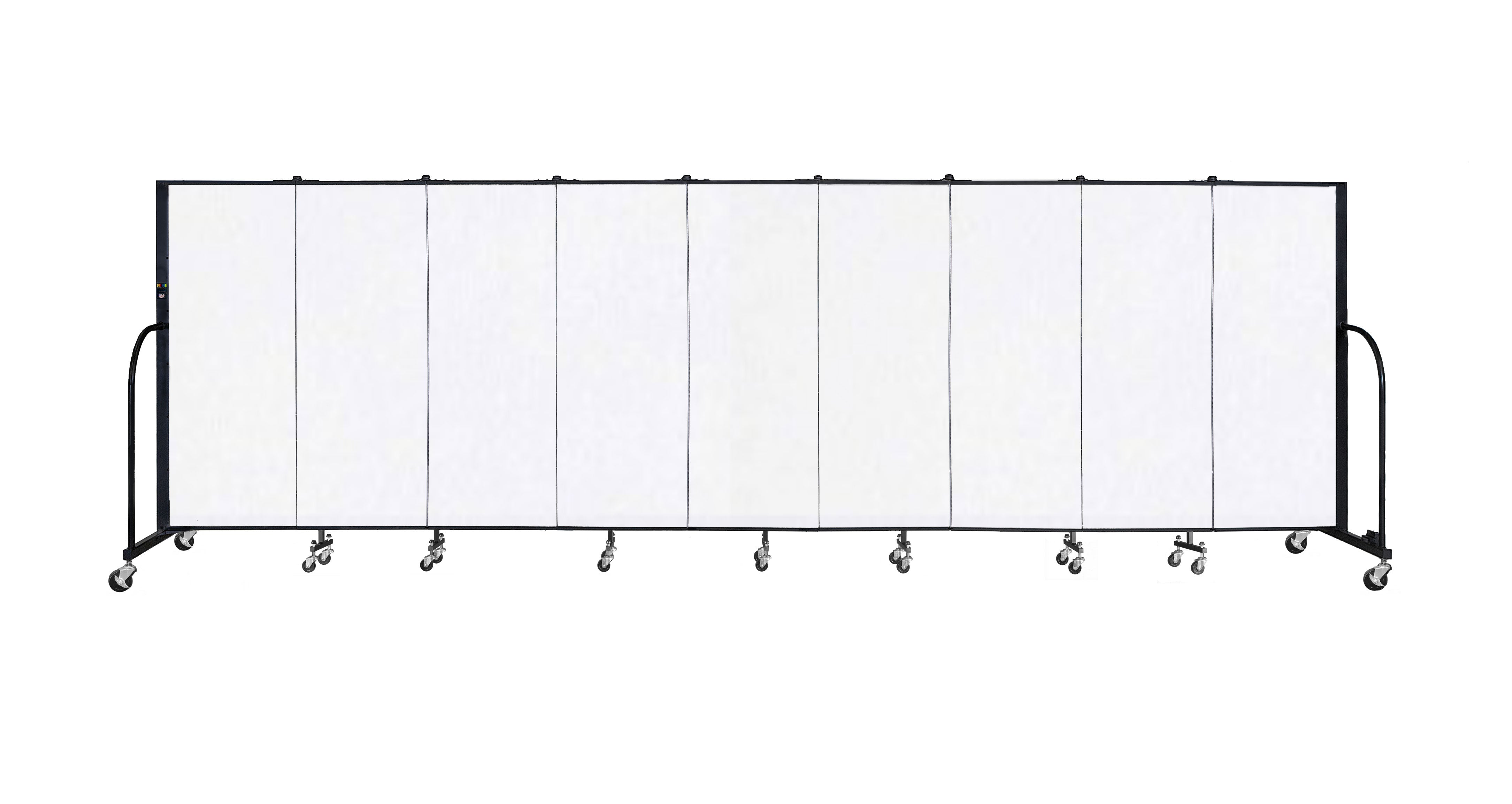 Signature Room Divider - 5'H x 16' 9"L - 9 Panel, Ice, Vinyl