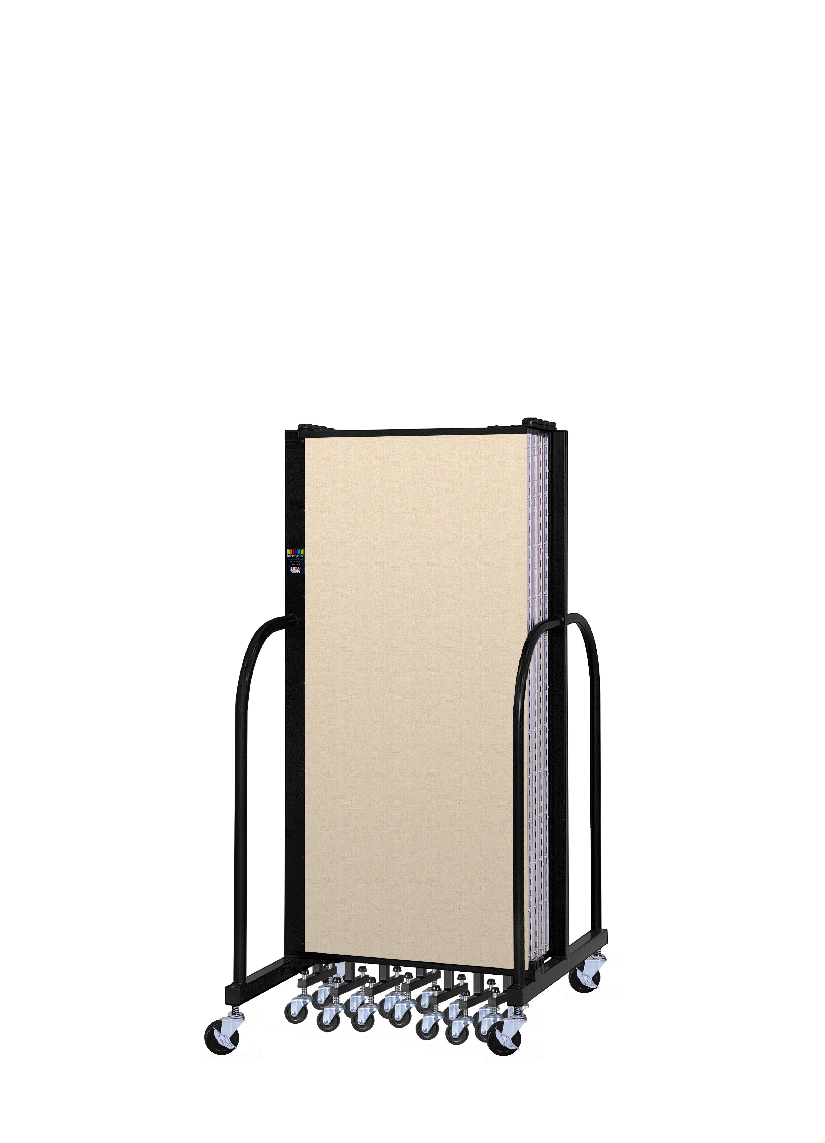 Signature Room Divider - 5'H x 16' 9"L - 9 Panel, Hazelnut, Vinyl