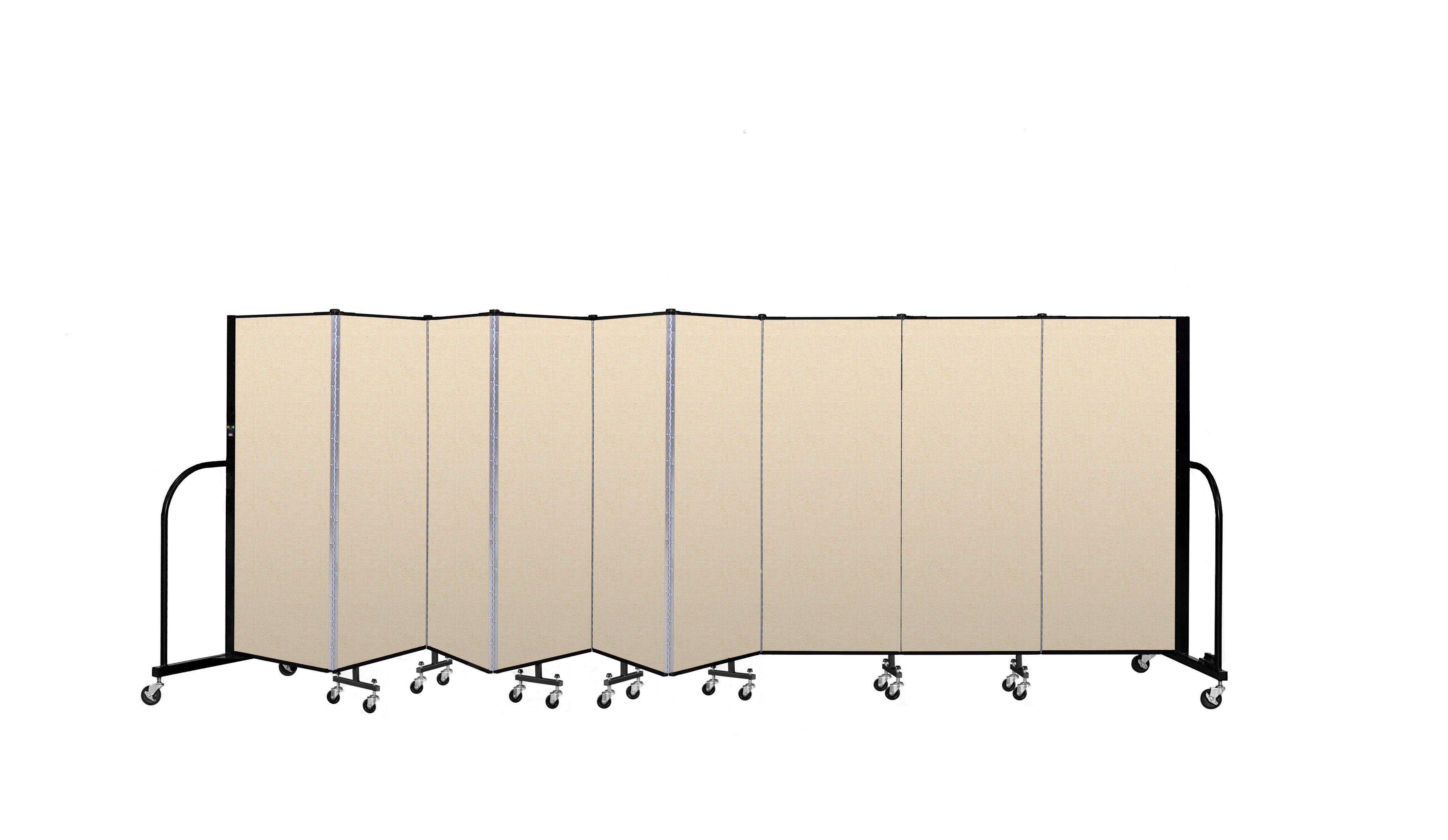 Signature Room Divider - 5'H x 16' 9"L - 9 Panel, Hazelnut, Vinyl