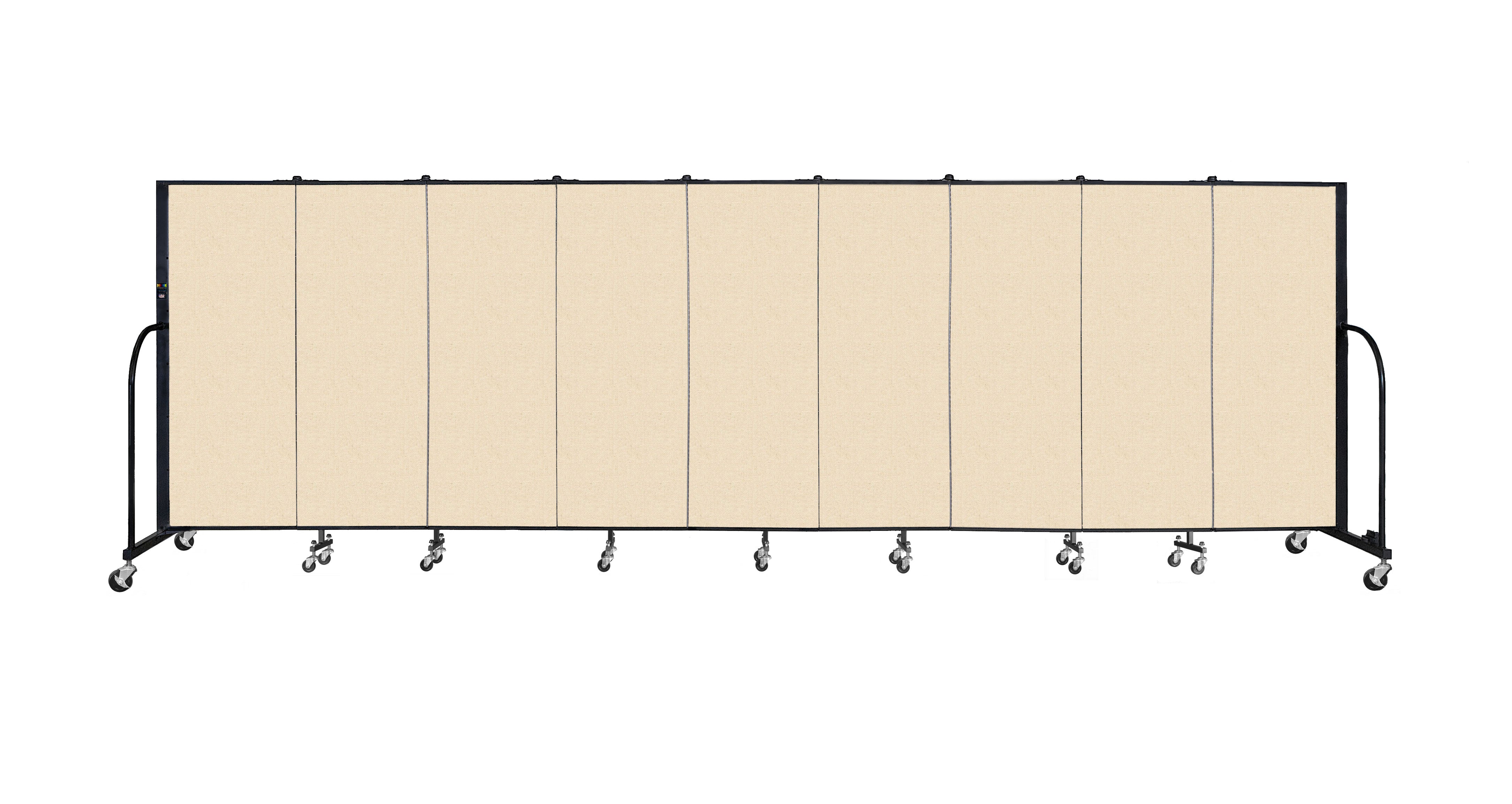 Signature Room Divider - 5'H x 16' 9"L - 9 Panel, Hazelnut, Vinyl