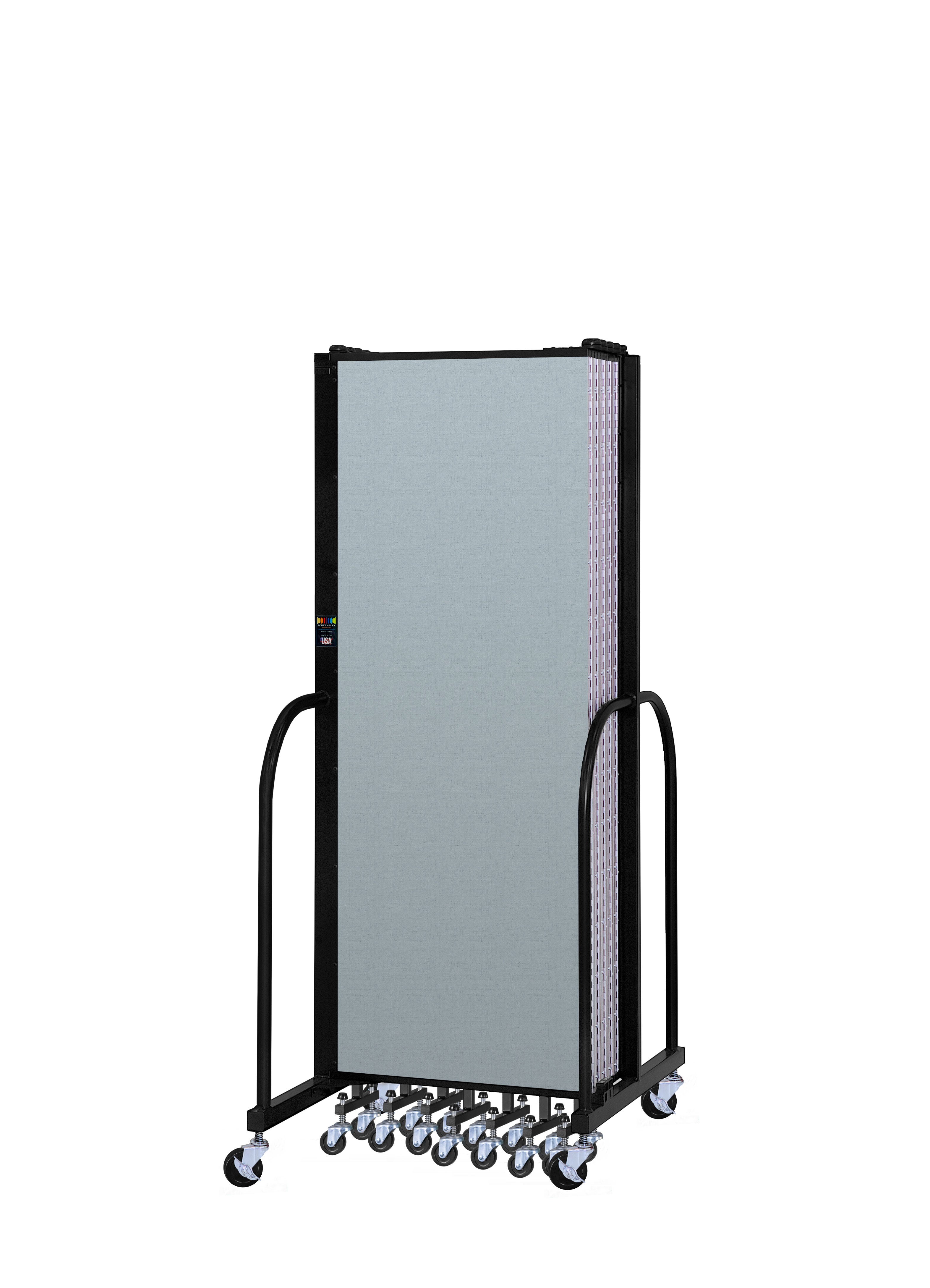 Signature Room Divider - 6'H x 20' 5"L - 11 Panel, Blue Tide, Vinyl