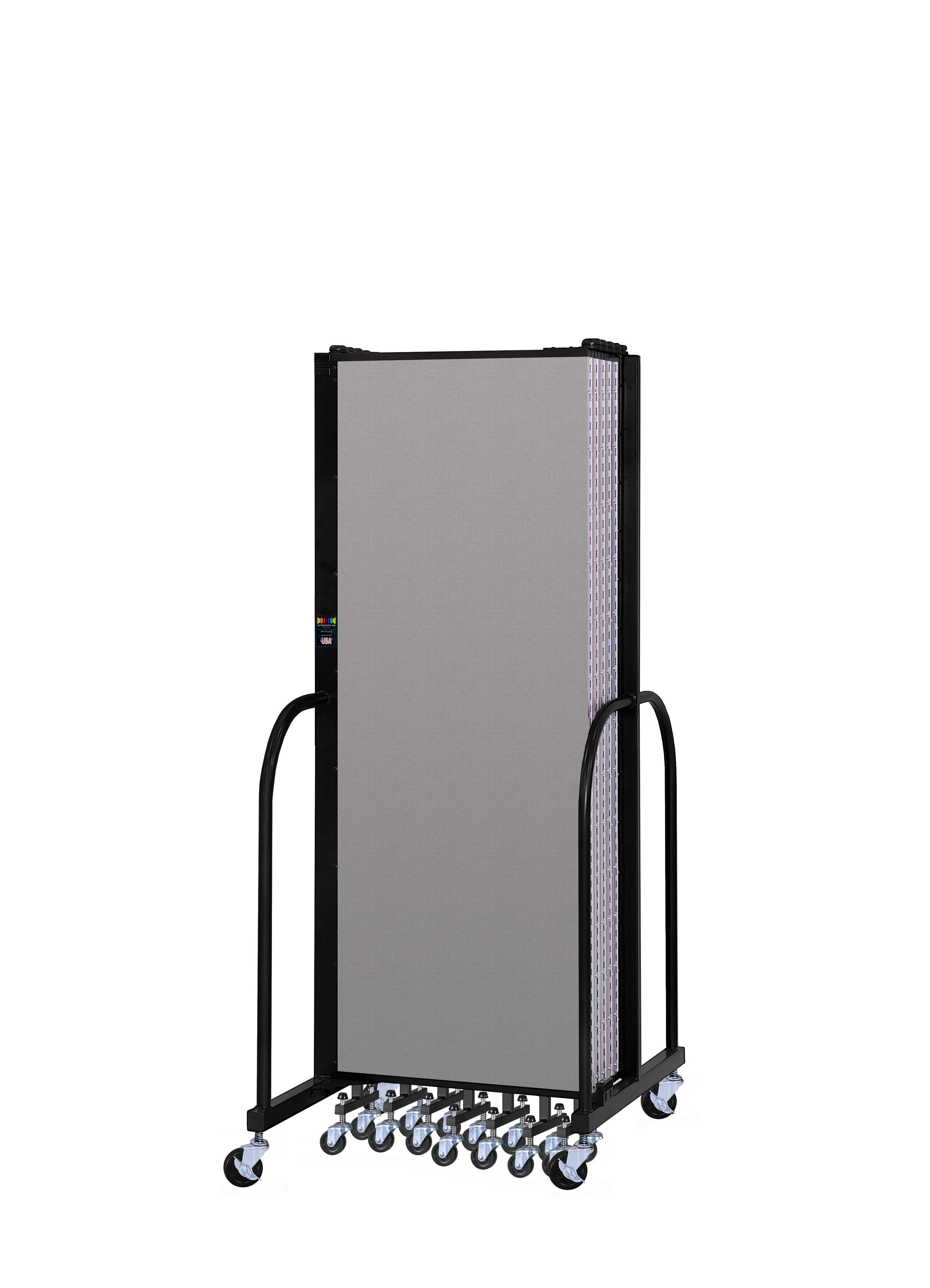 Signature Room Divider - 6'H x 20' 5"L - 11 Panel, Granite, Vinyl