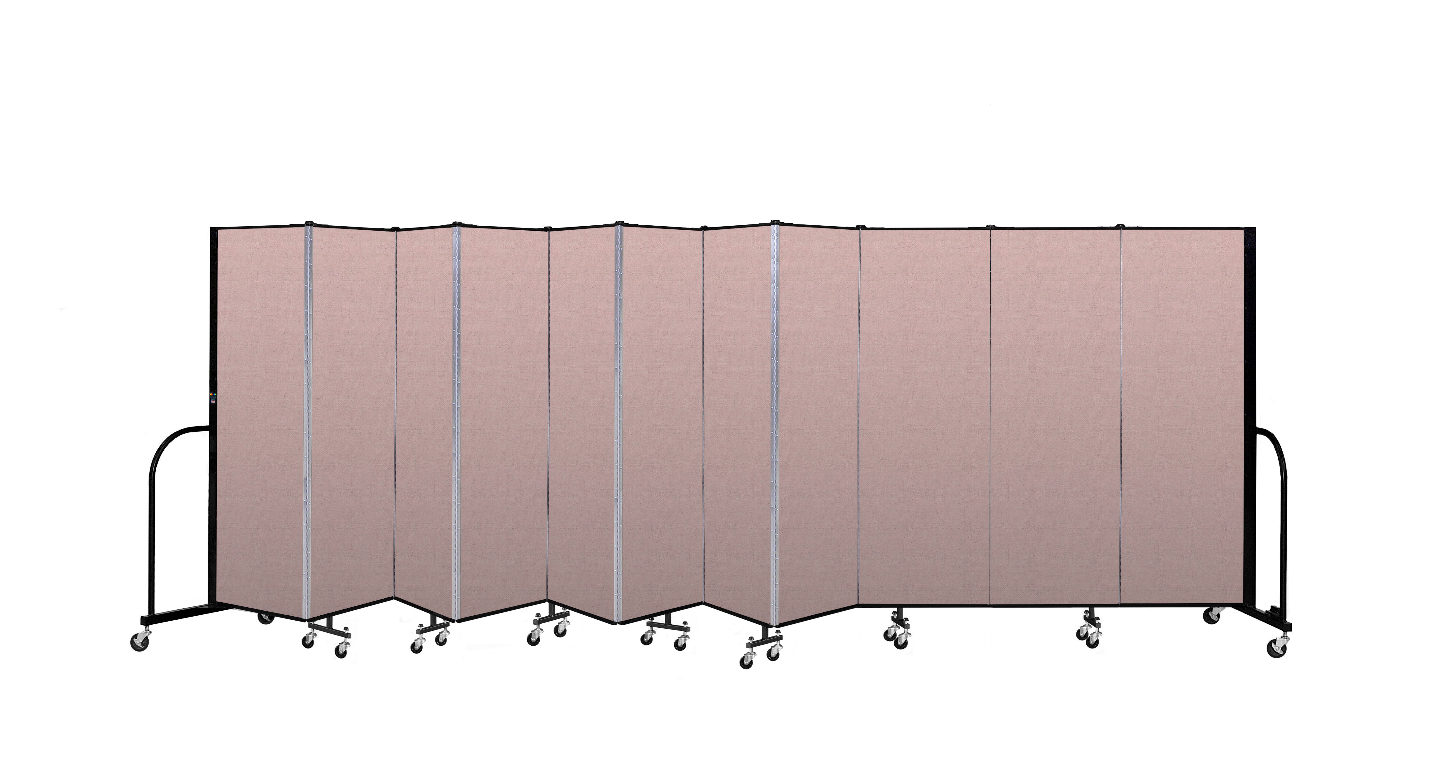 Signature Room Divider - 6'H x 20' 5"L - 11 Panel, Rasberry, Vinyl