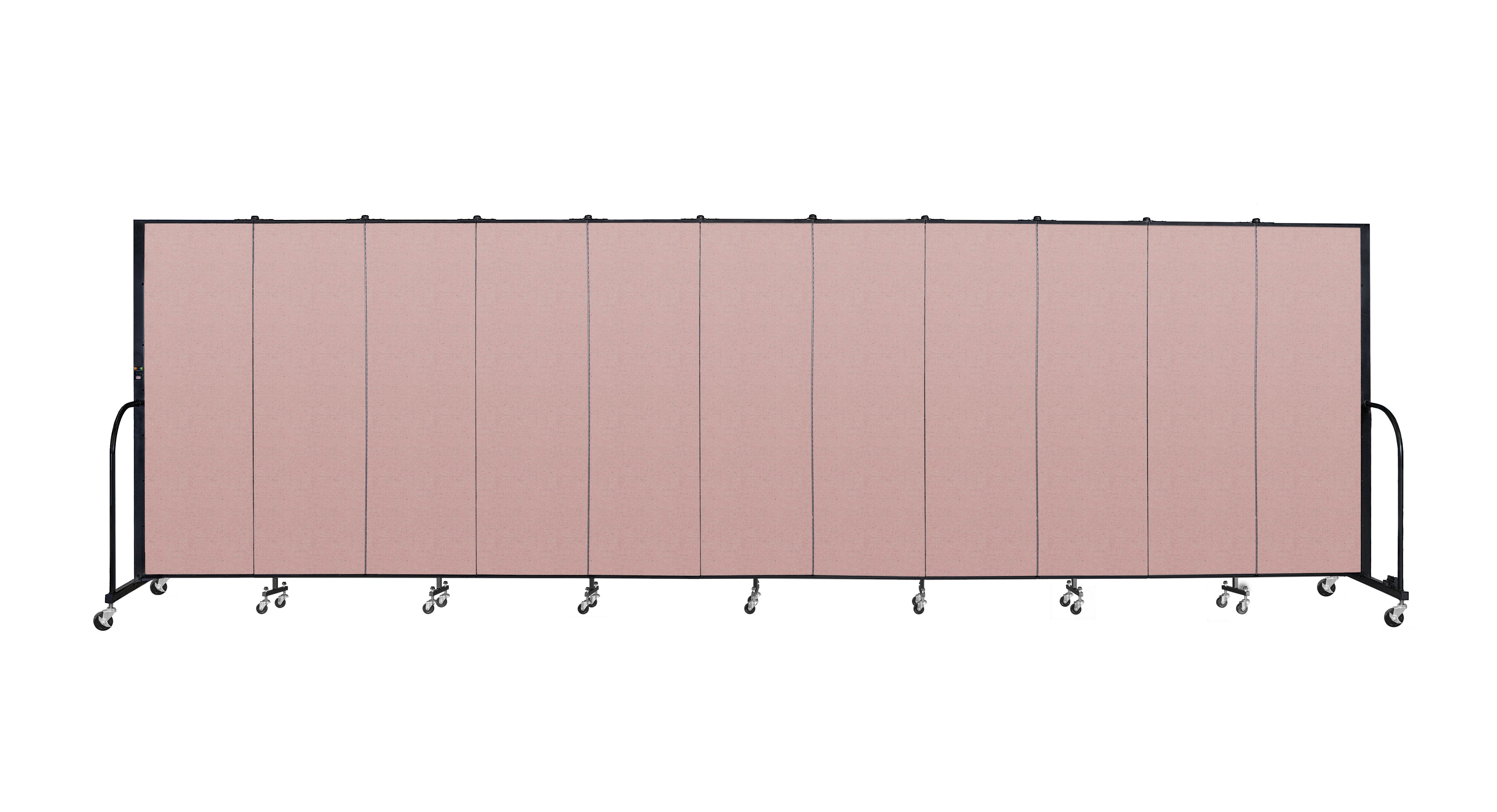 Signature Room Divider - 6'H x 20' 5"L - 11 Panel, Rasberry, Vinyl