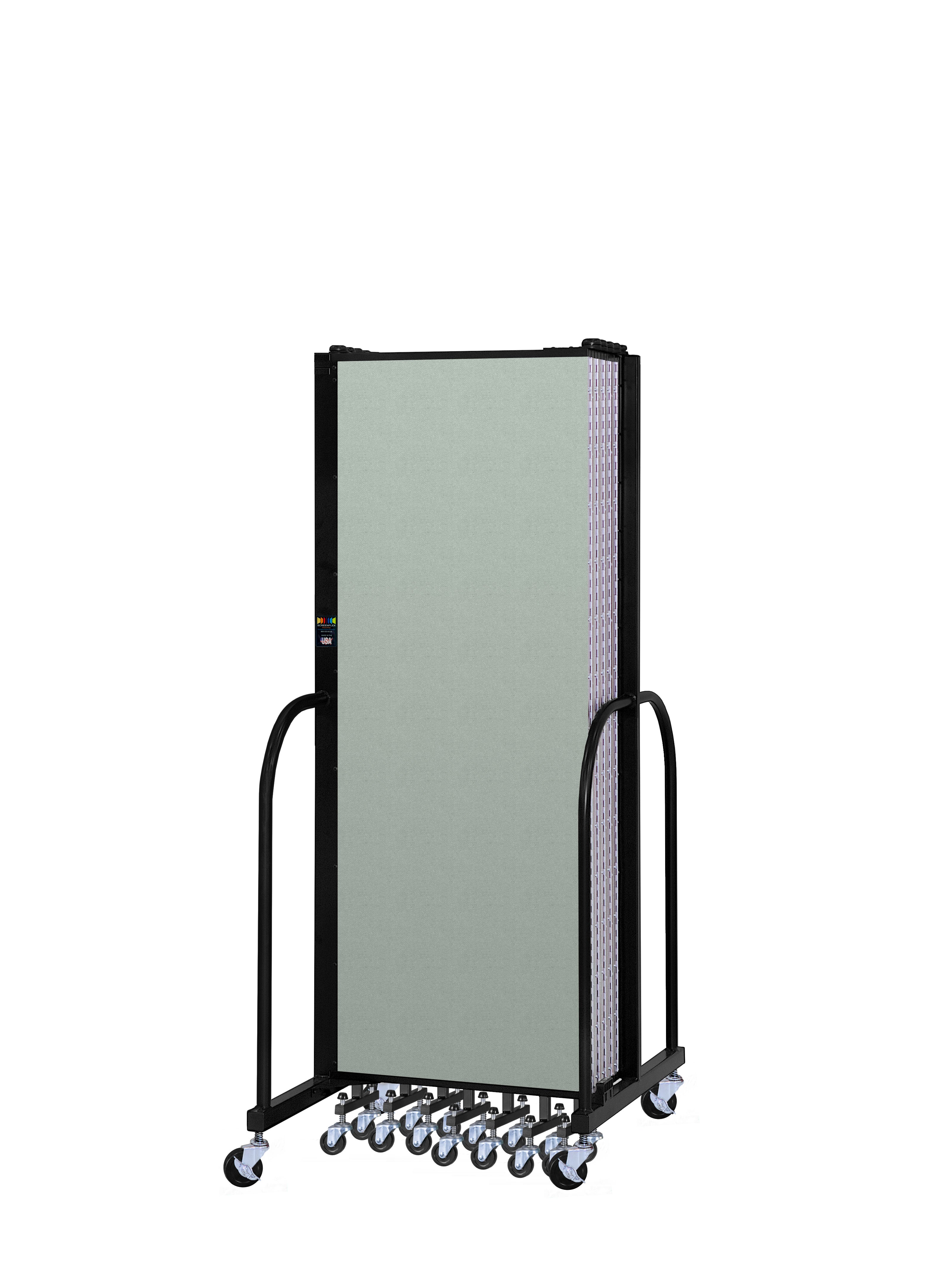 Signature Room Divider - 6'H x 20' 5"L - 11 Panel, Mint, Vinyl