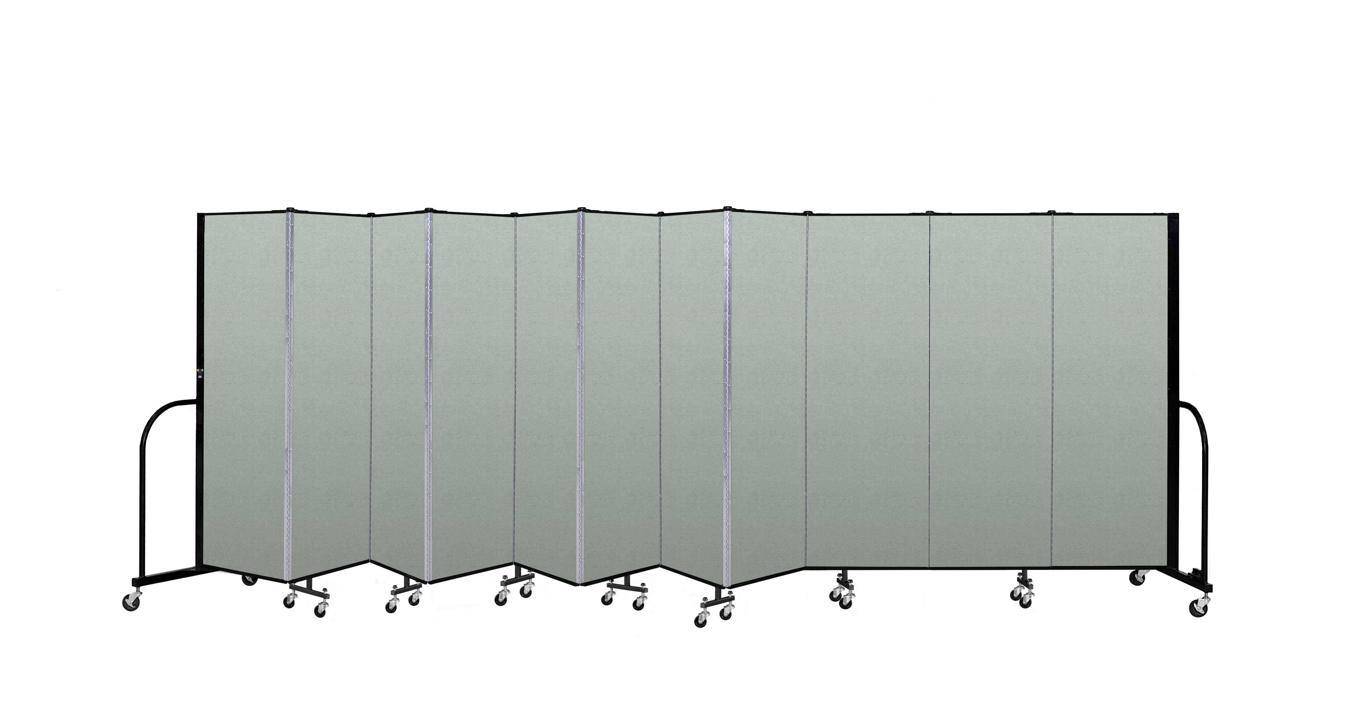 Signature Room Divider - 6'H x 20' 5"L - 11 Panel, Mint, Vinyl