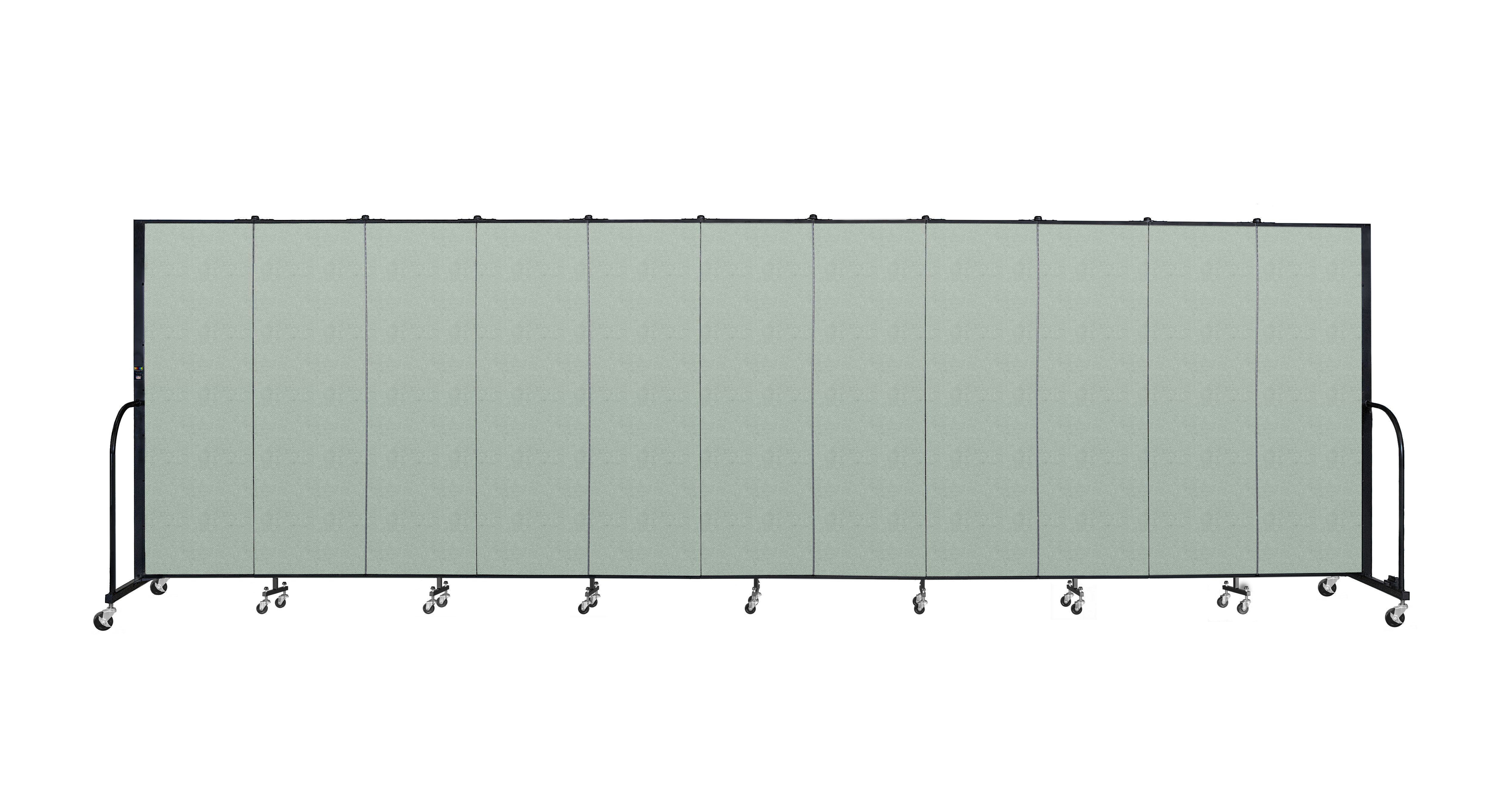 Signature Room Divider - 6'H x 20' 5"L - 11 Panel, Mint, Vinyl