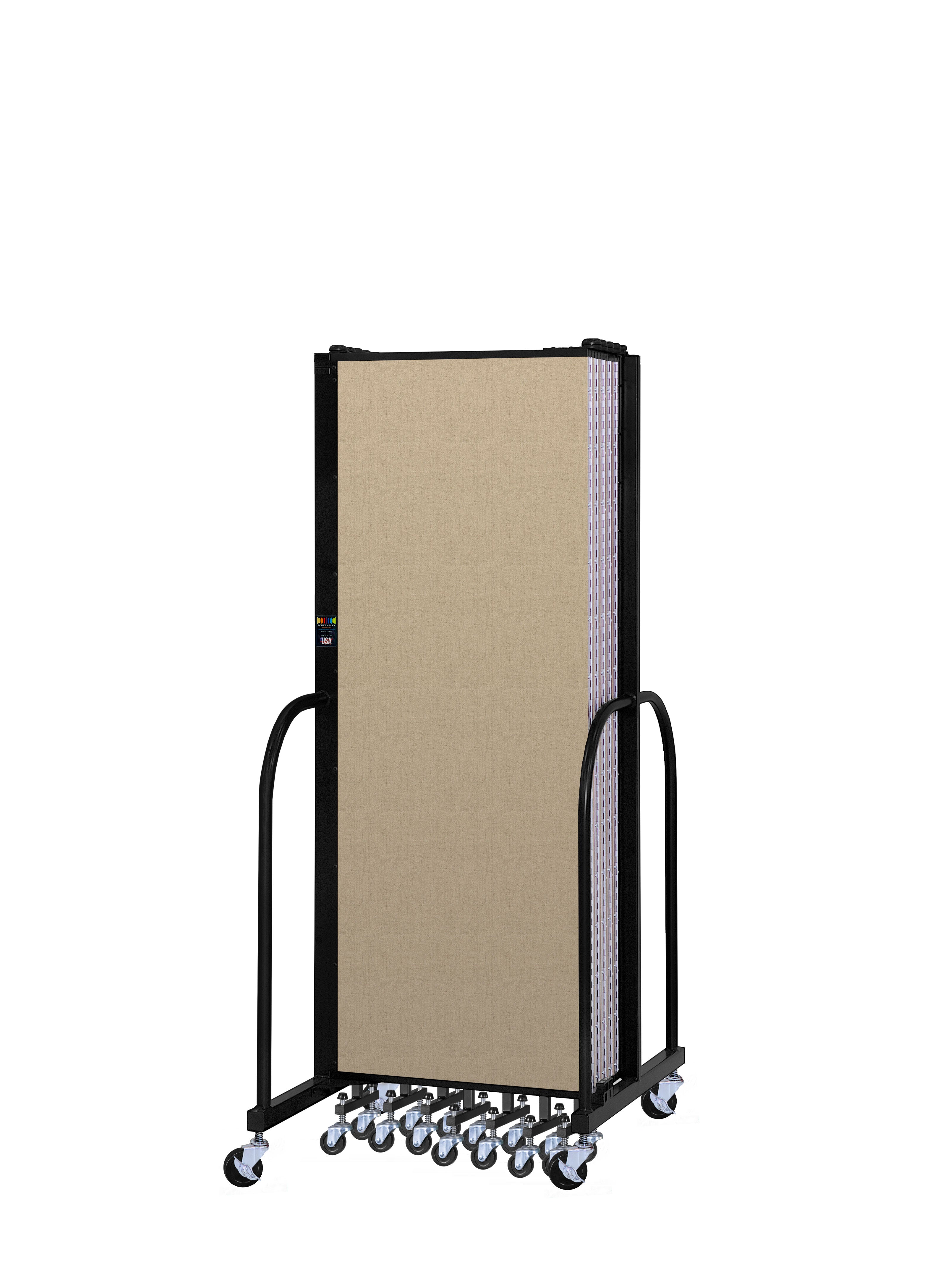 Signature Room Divider - 6'H x 20' 5"L - 11 Panel, Sandalwood, Vinyl