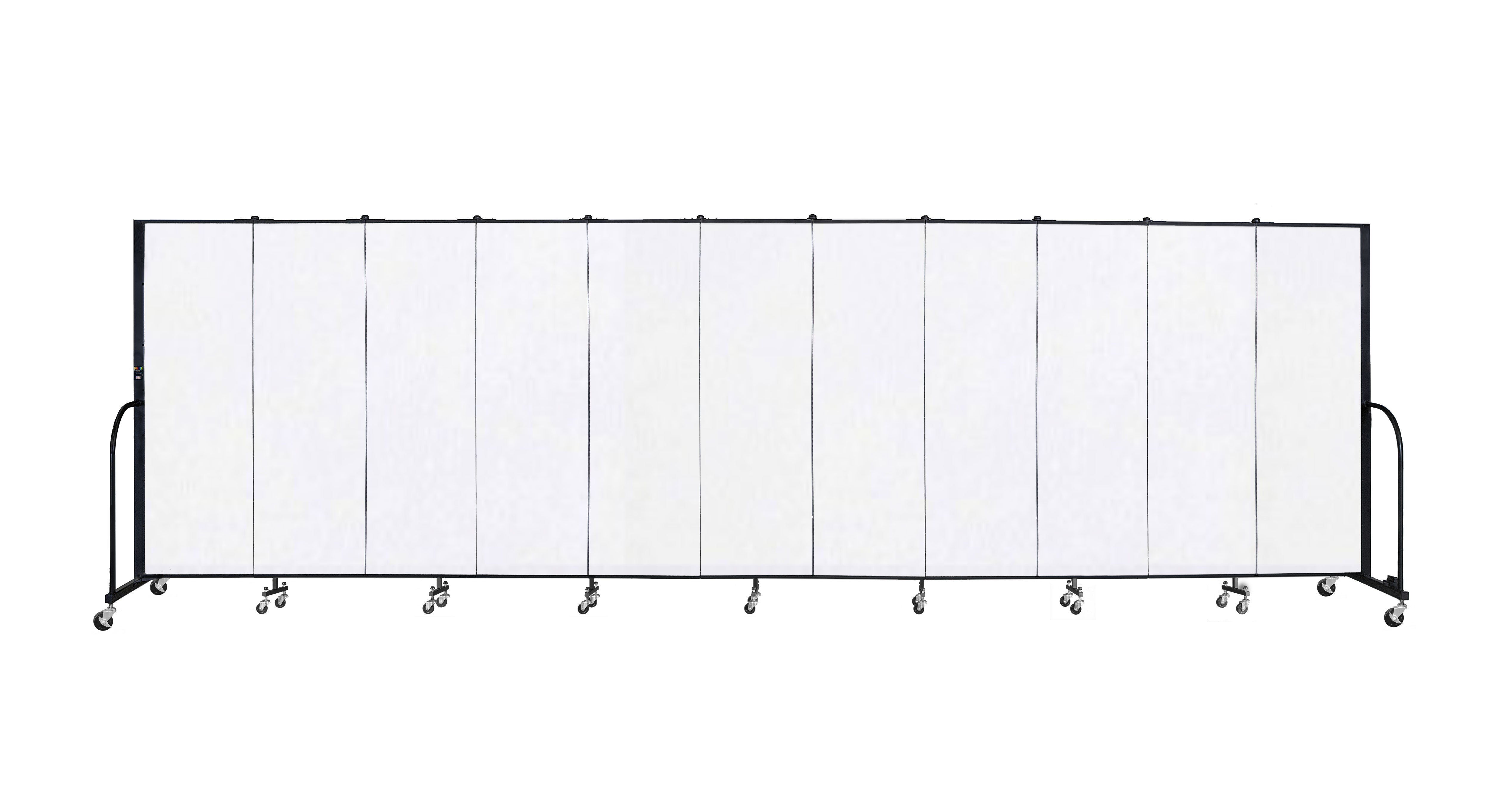 Signature Room Divider - 6'H x 20' 5"L - 11 Panel, Ice, Vinyl