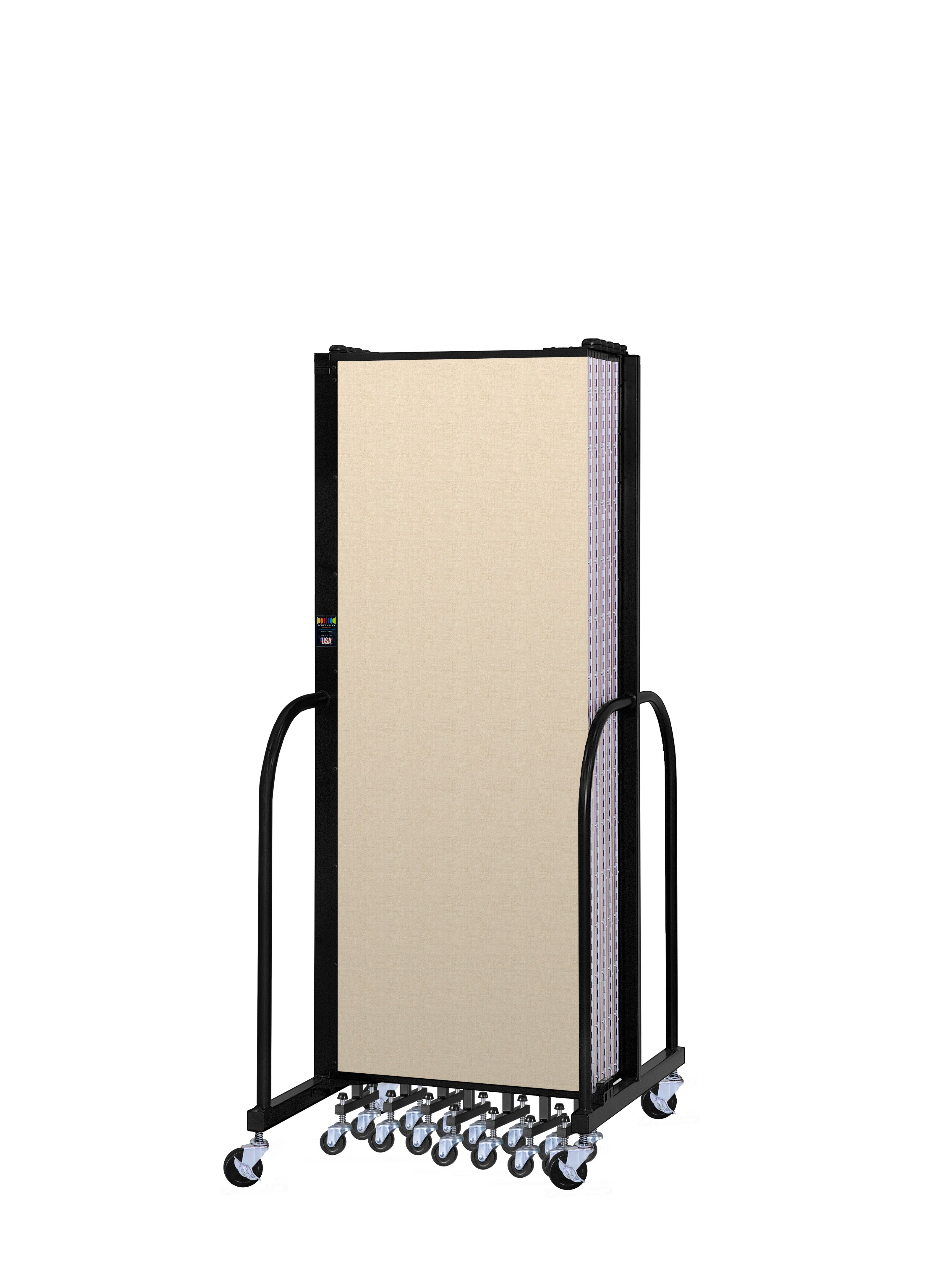 Signature Room Divider - 6'H x 20' 5"L - 11 Panel, Hazelnut, Vinyl