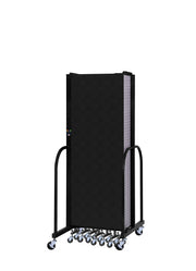 Signature Room Divider - 6'H x 20' 5"L - 11 Panel, Coal, Vinyl