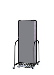 Signature Room Divider - 6'H x 24' 1"L - 13 Panel, Stone, Fabric
