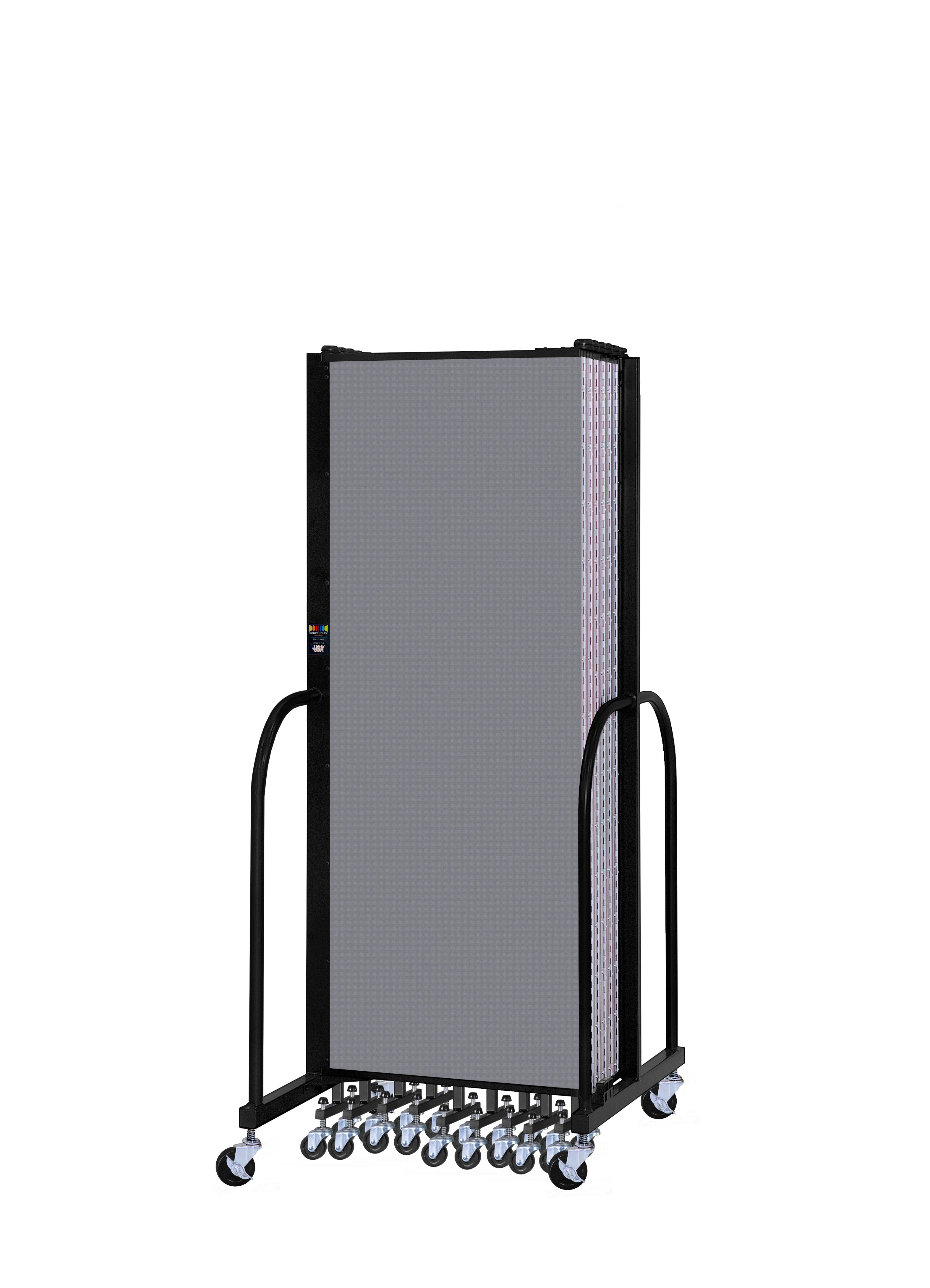 Signature Room Divider - 6'H x 24' 1"L - 13 Panel, Stone, Fabric
