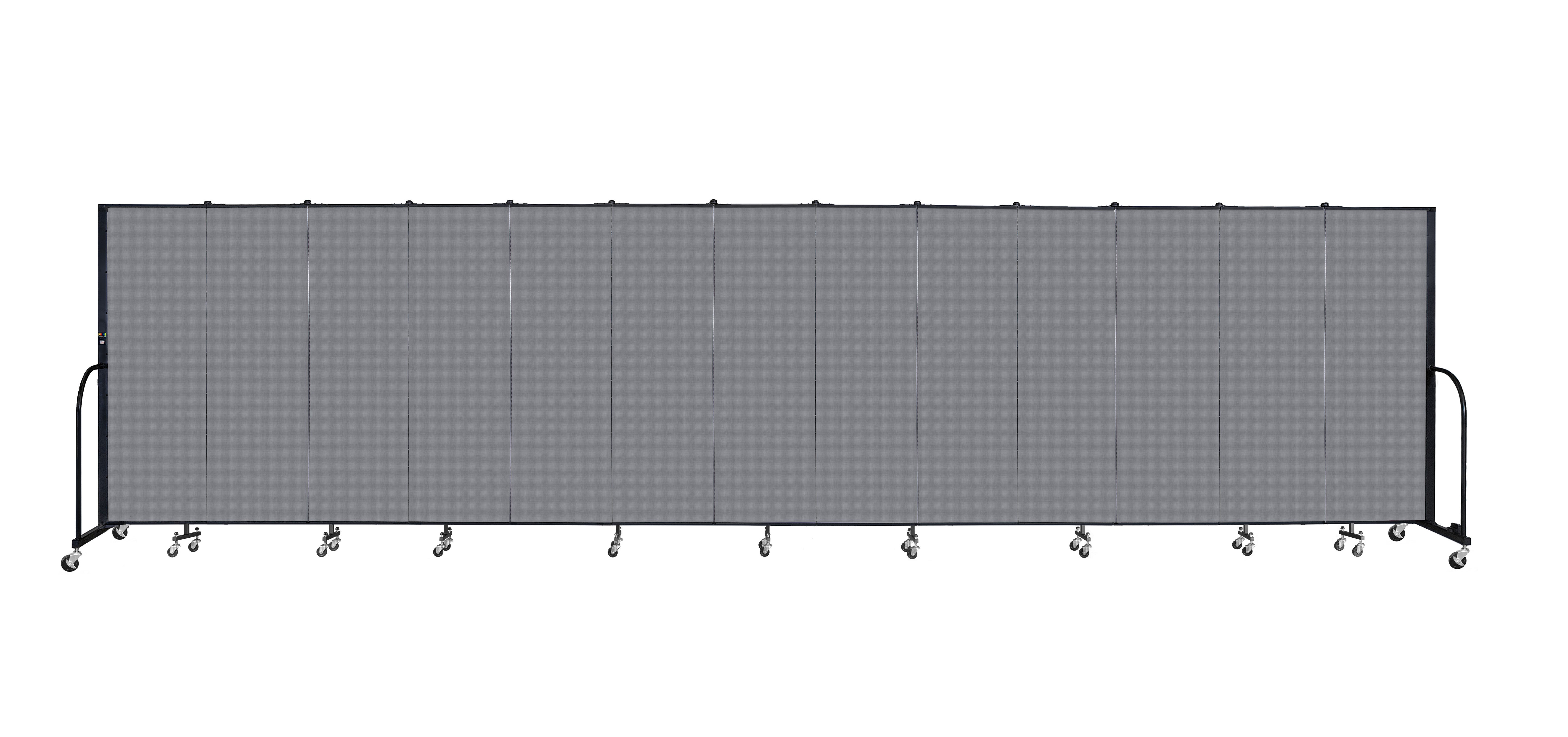 Signature Room Divider - 6'H x 24' 1"L - 13 Panel, Stone, Fabric