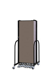 Signature Room Divider - 6'H x 24' 1"L - 13 Panel, Walnut, Fabric