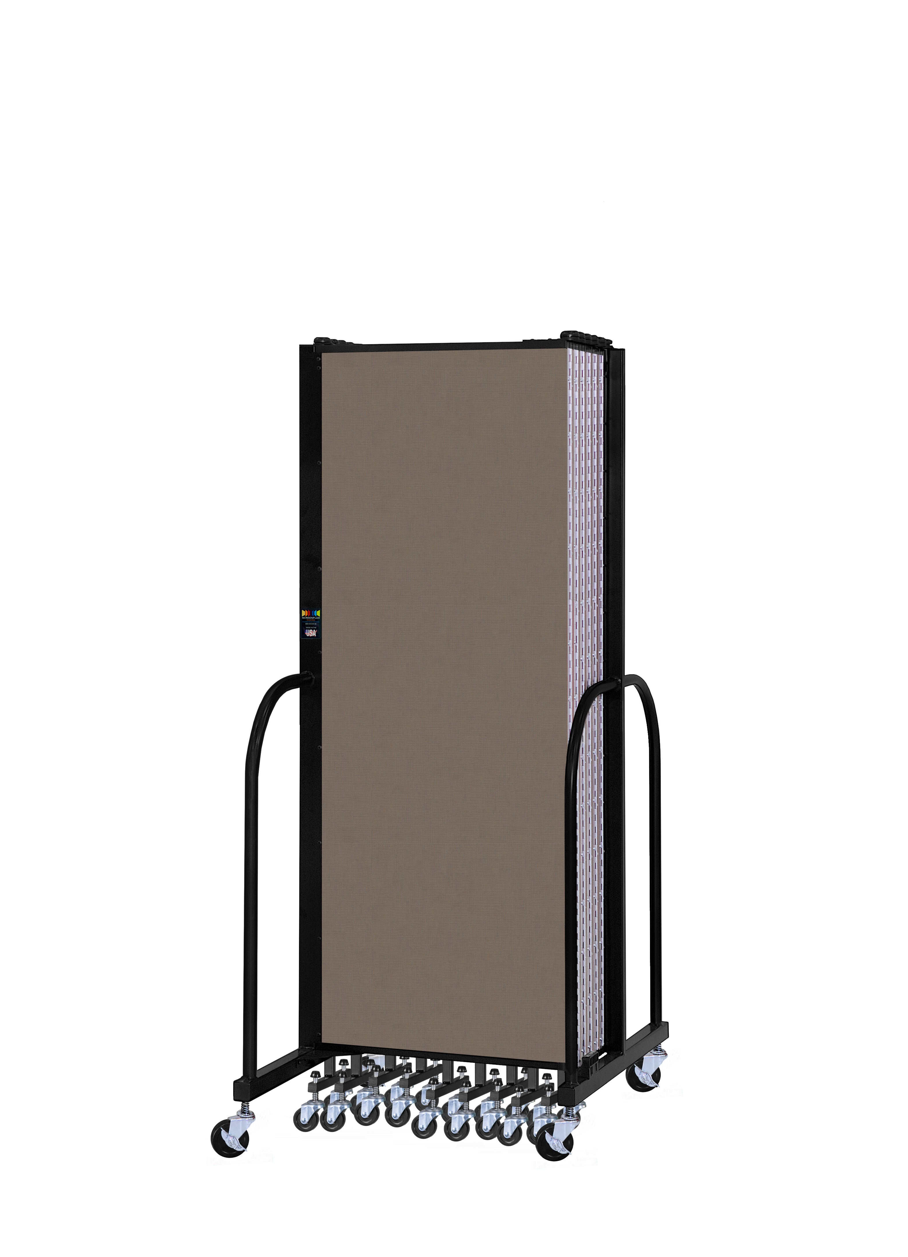 Signature Room Divider - 6'H x 24' 1"L - 13 Panel, Walnut, Fabric