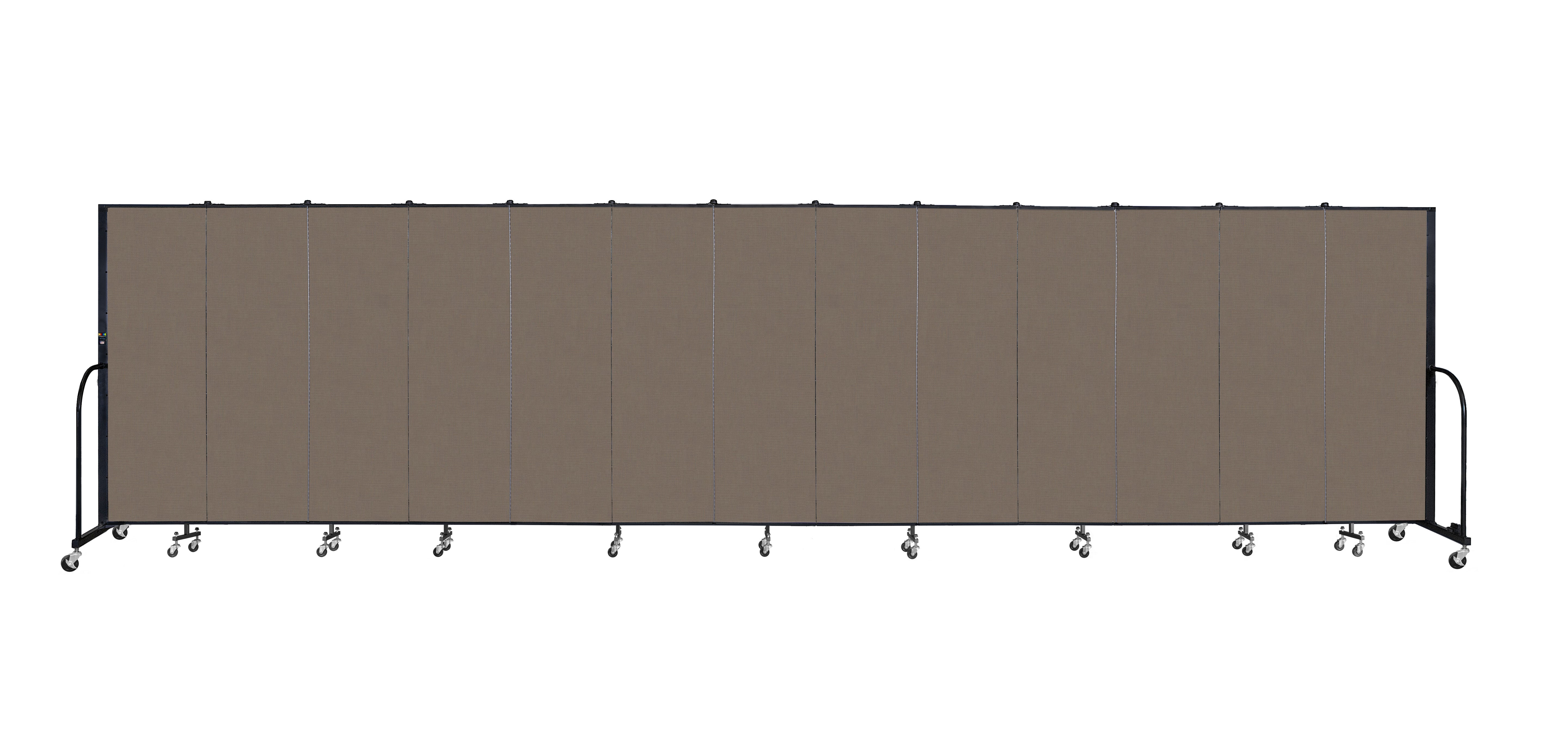 Signature Room Divider - 6'H x 24' 1"L - 13 Panel, Walnut, Fabric