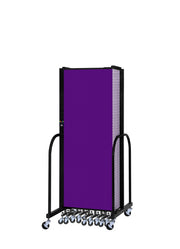 Signature Room Divider - 6'H x 24' 1"L - 13 Panel, Purple, Fabric