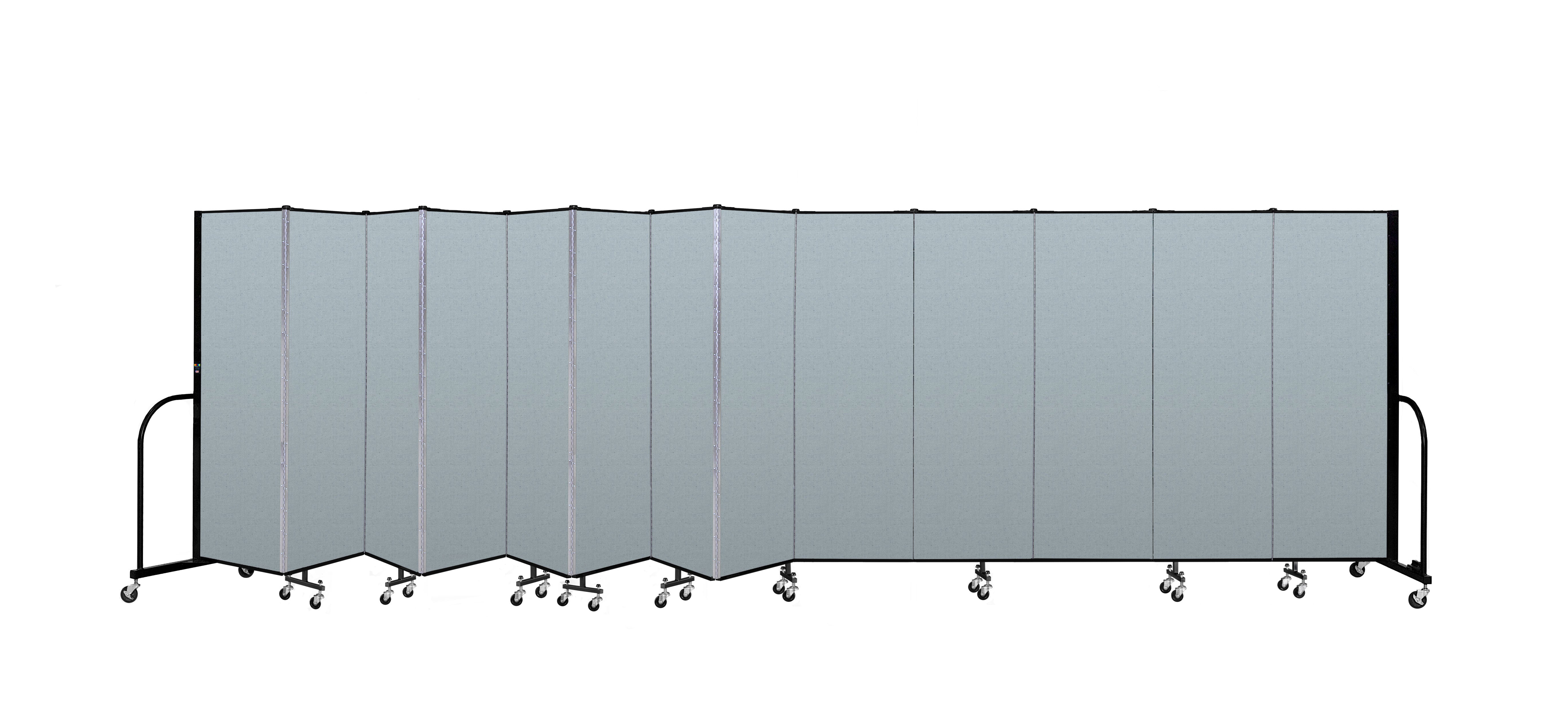 Signature Room Divider - 6'H x 24' 1"L - 13 Panel, Blue Tide, Vinyl