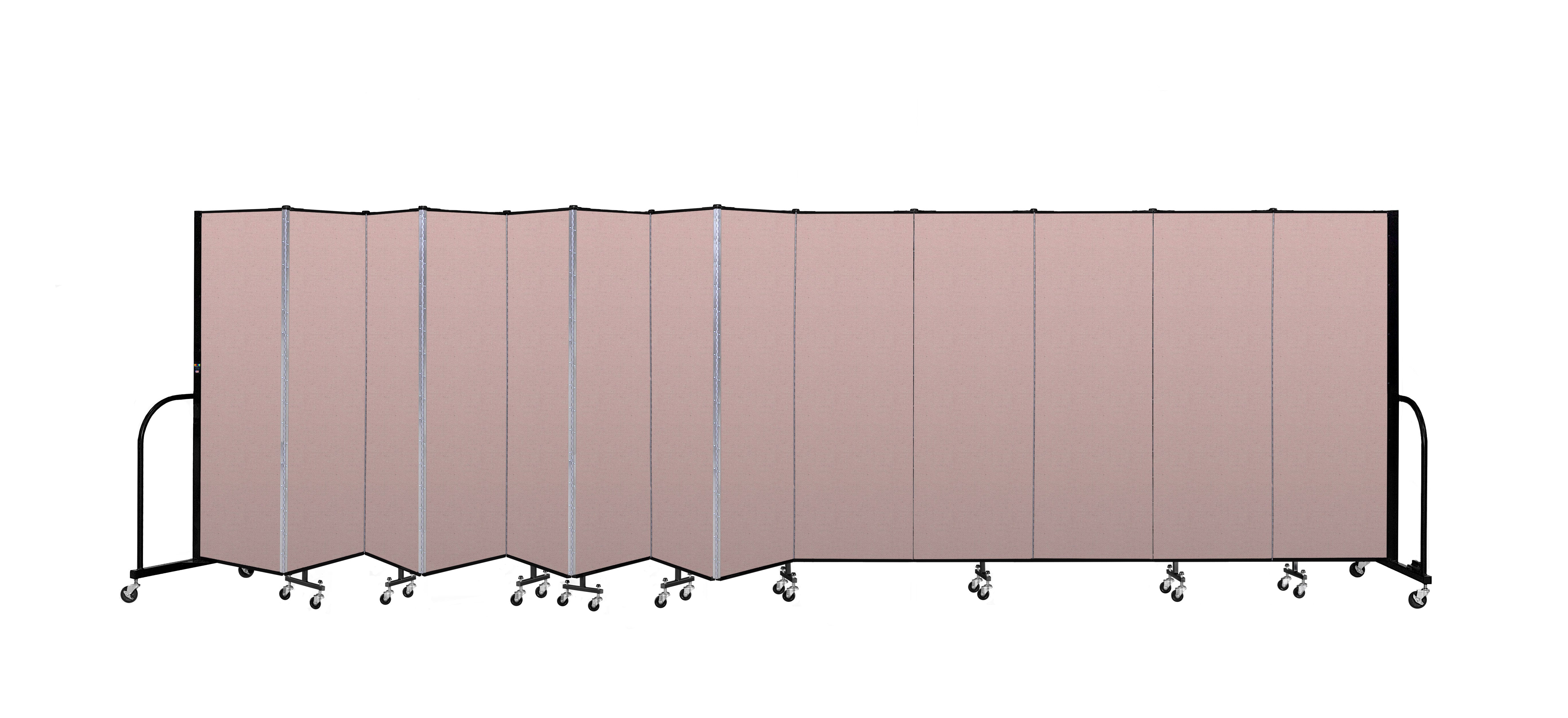 Signature Room Divider - 6'H x 24' 1"L - 13 Panel, Rasberry, Vinyl