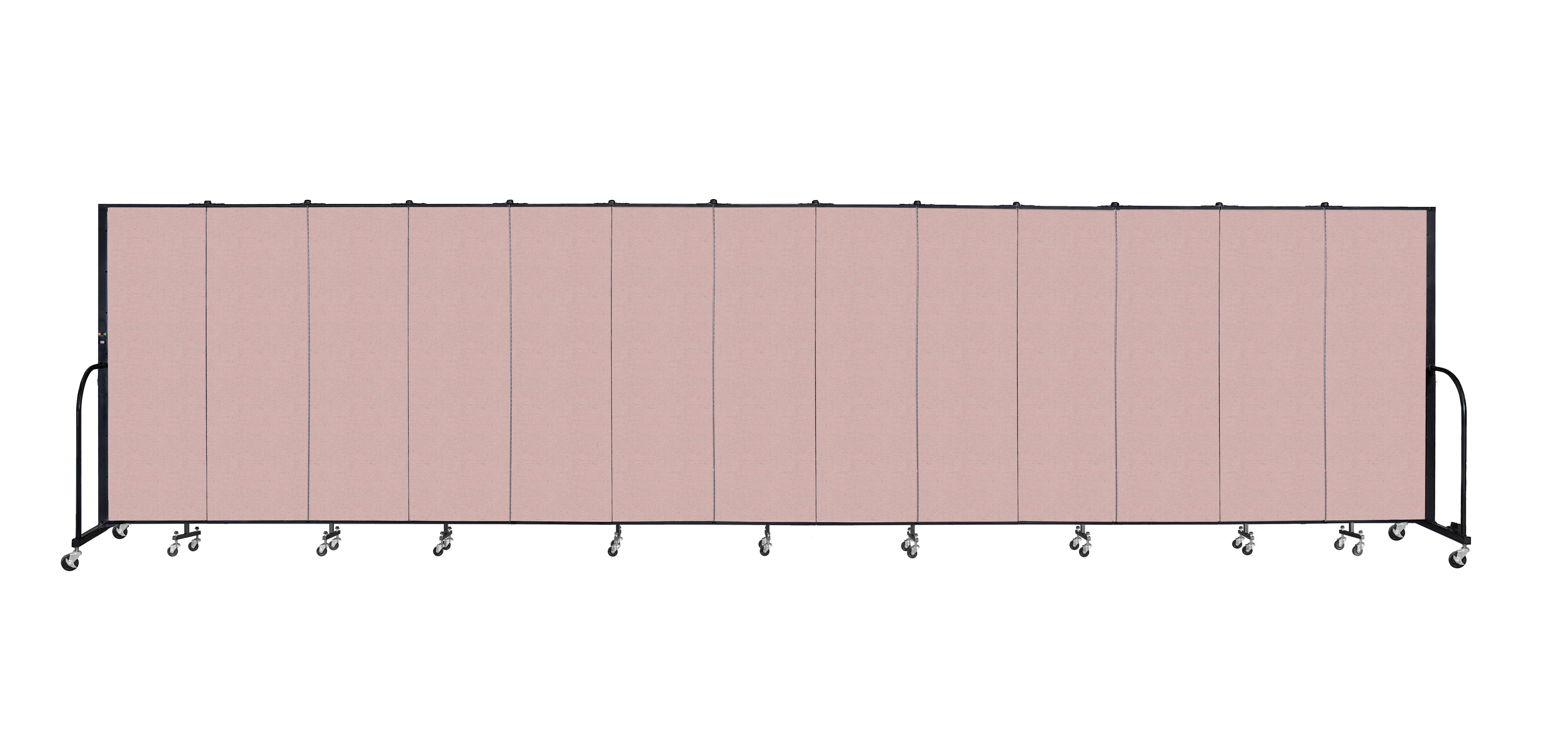 Signature Room Divider - 6'H x 24' 1"L - 13 Panel, Rasberry, Vinyl
