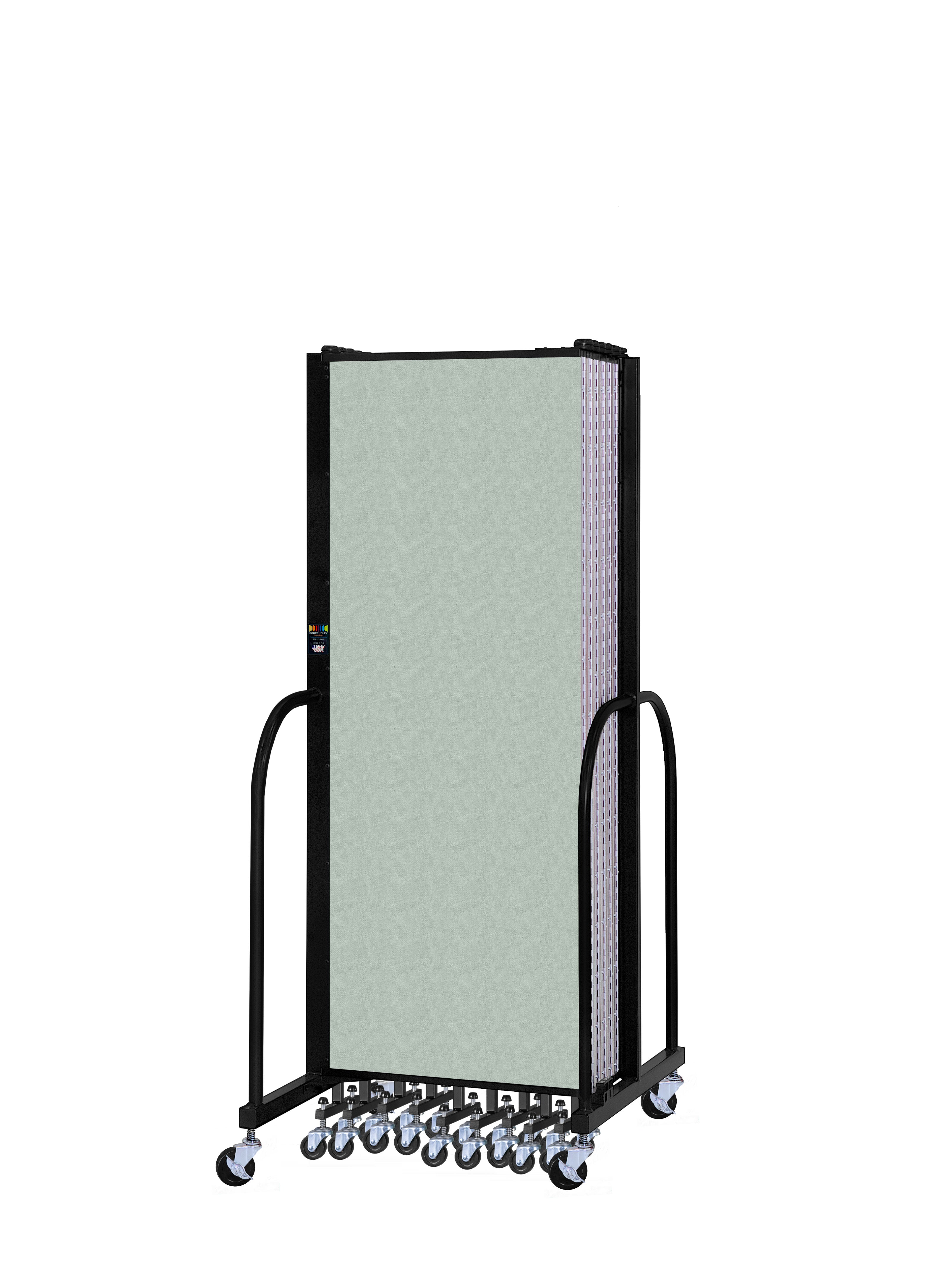 Signature Room Divider - 6'H x 24' 1"L - 13 Panel, Mint, Vinyl
