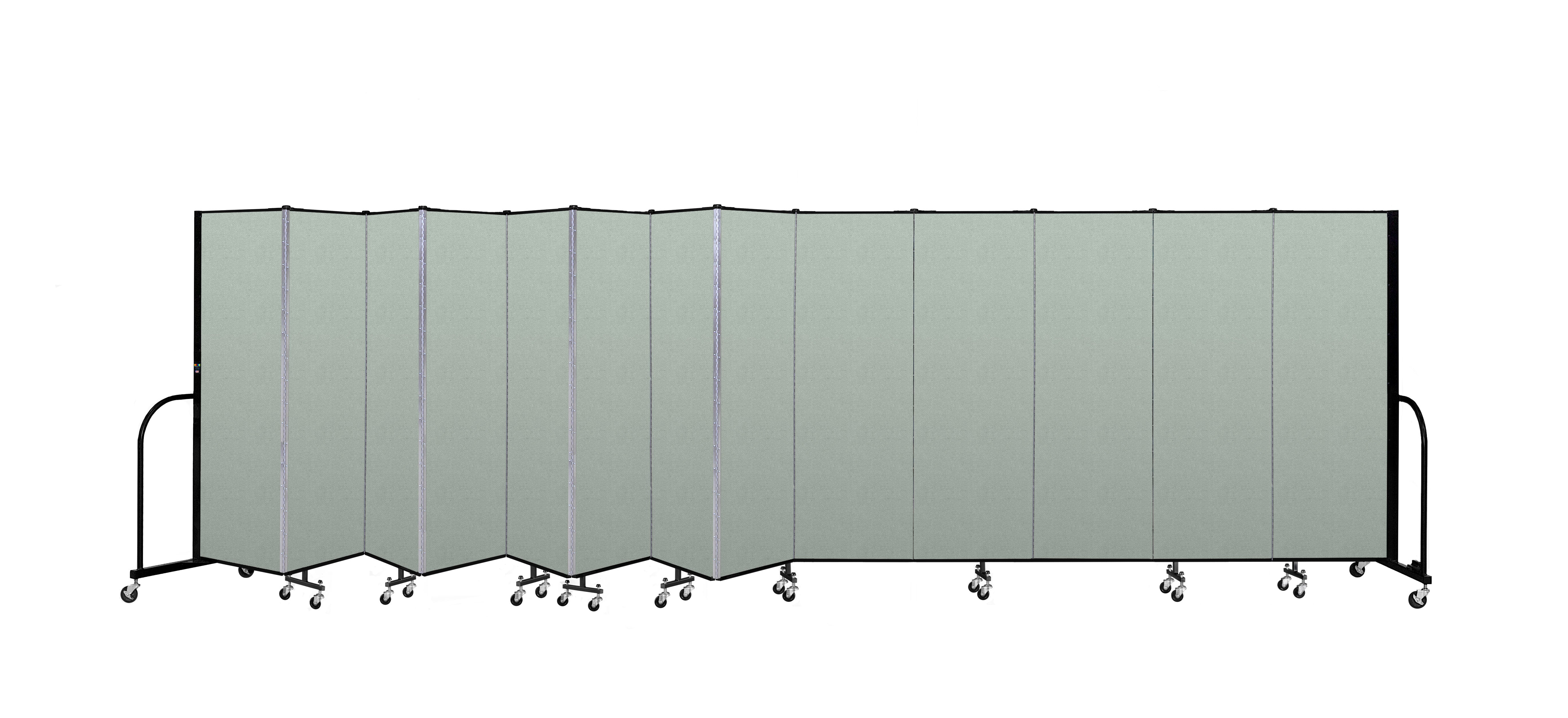 Signature Room Divider - 6'H x 24' 1"L - 13 Panel, Mint, Vinyl