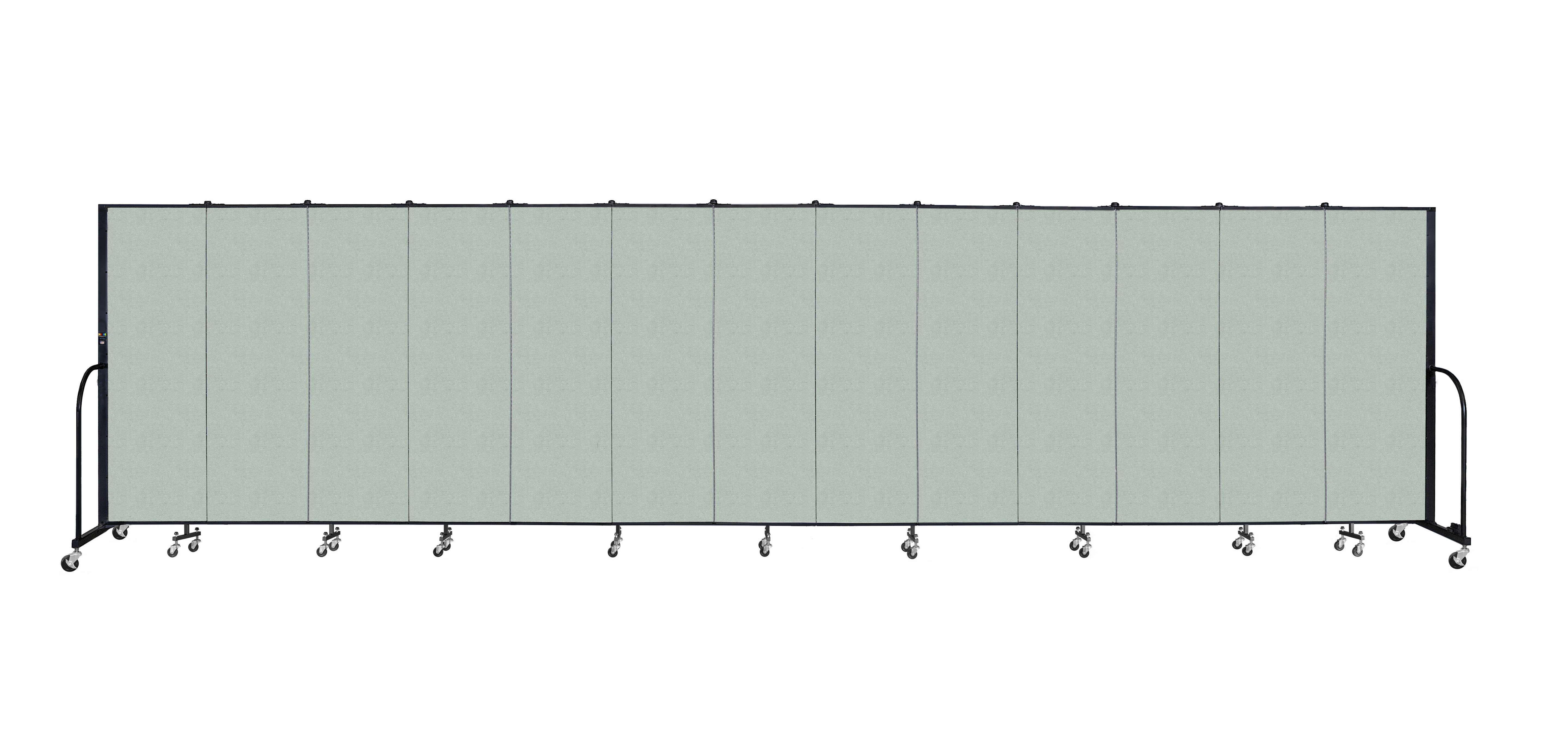 Signature Room Divider - 6'H x 24' 1"L - 13 Panel, Mint, Vinyl