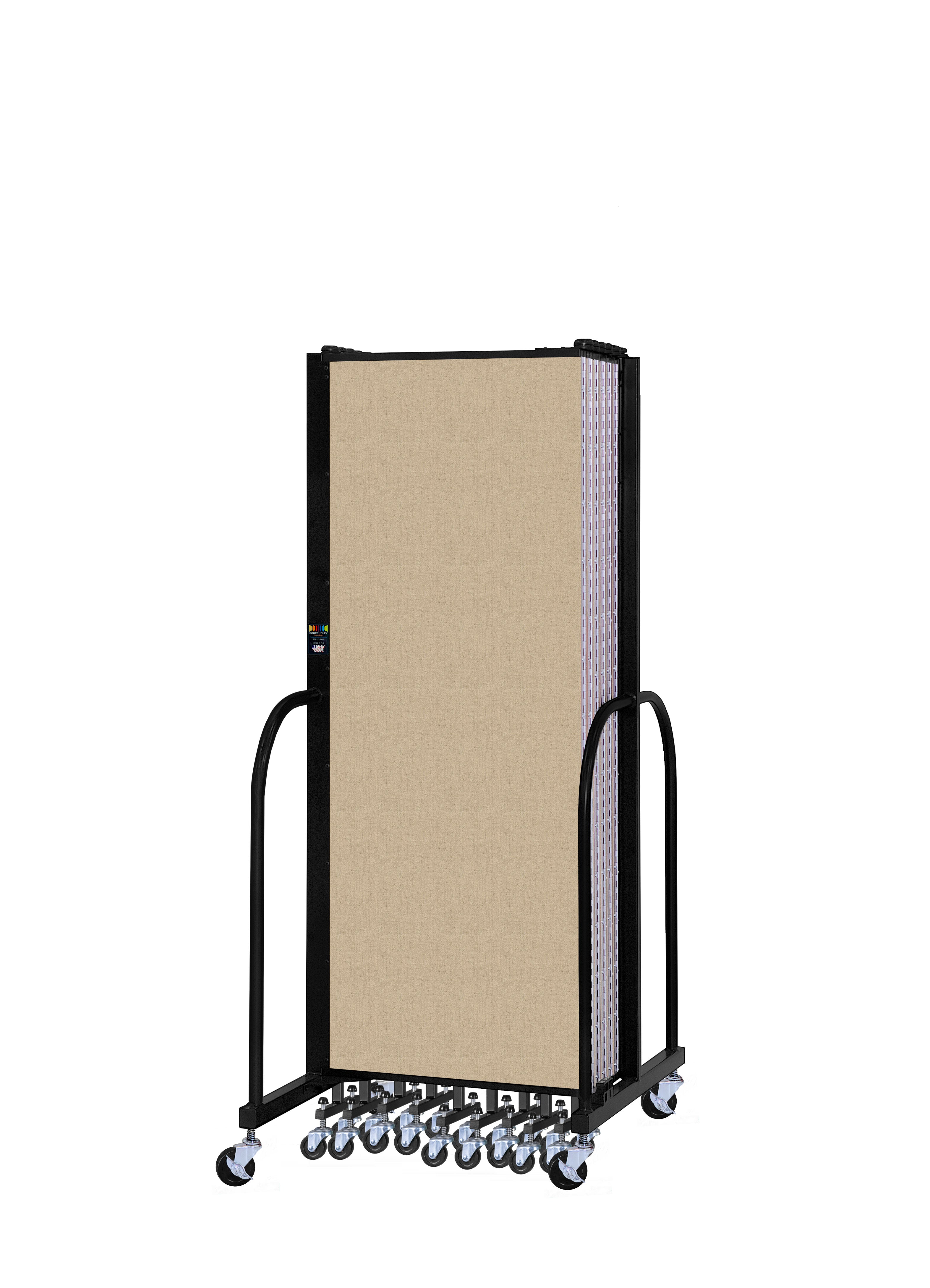 Signature Room Divider - 6'H x 24' 1"L - 13 Panel, Sandalwood, Vinyl