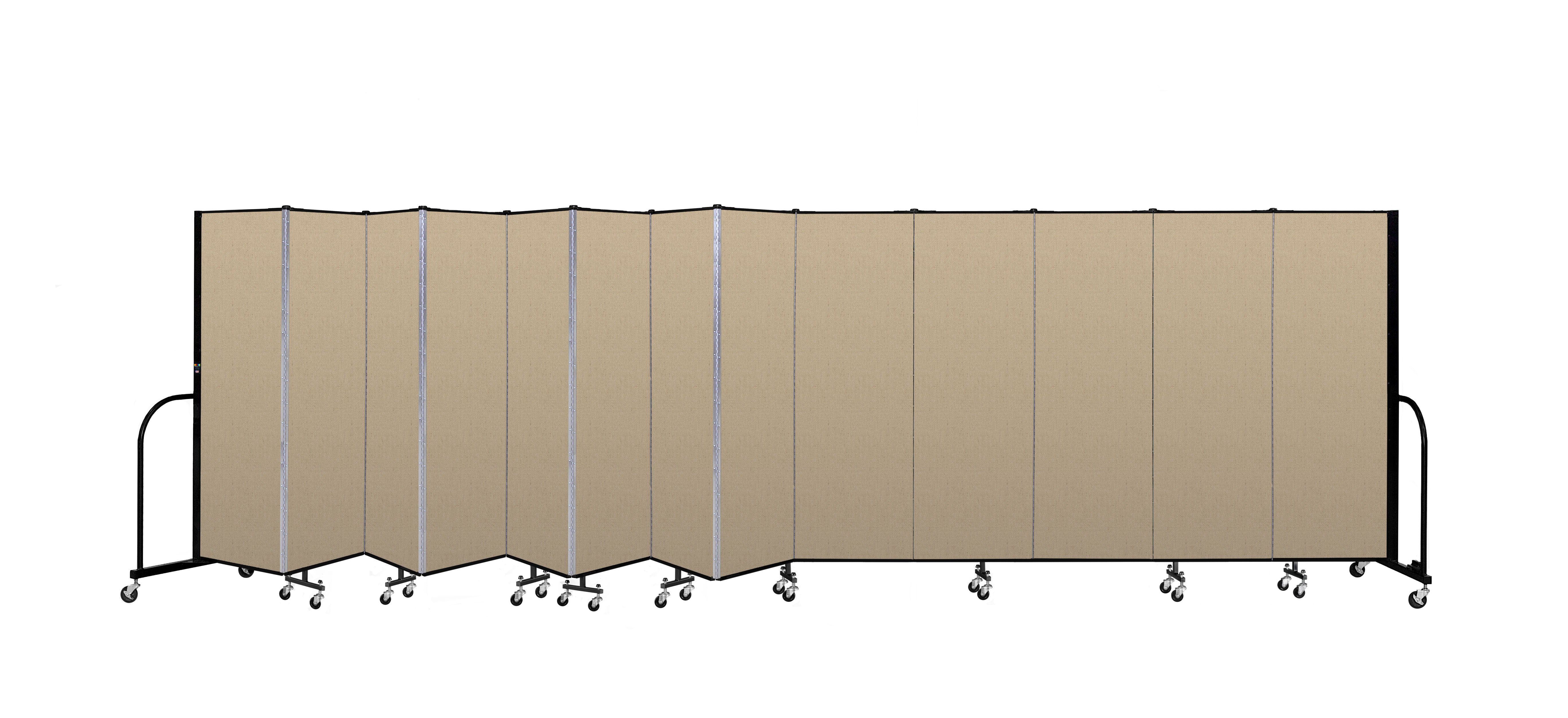 Signature Room Divider - 6'H x 24' 1"L - 13 Panel, Sandalwood, Vinyl